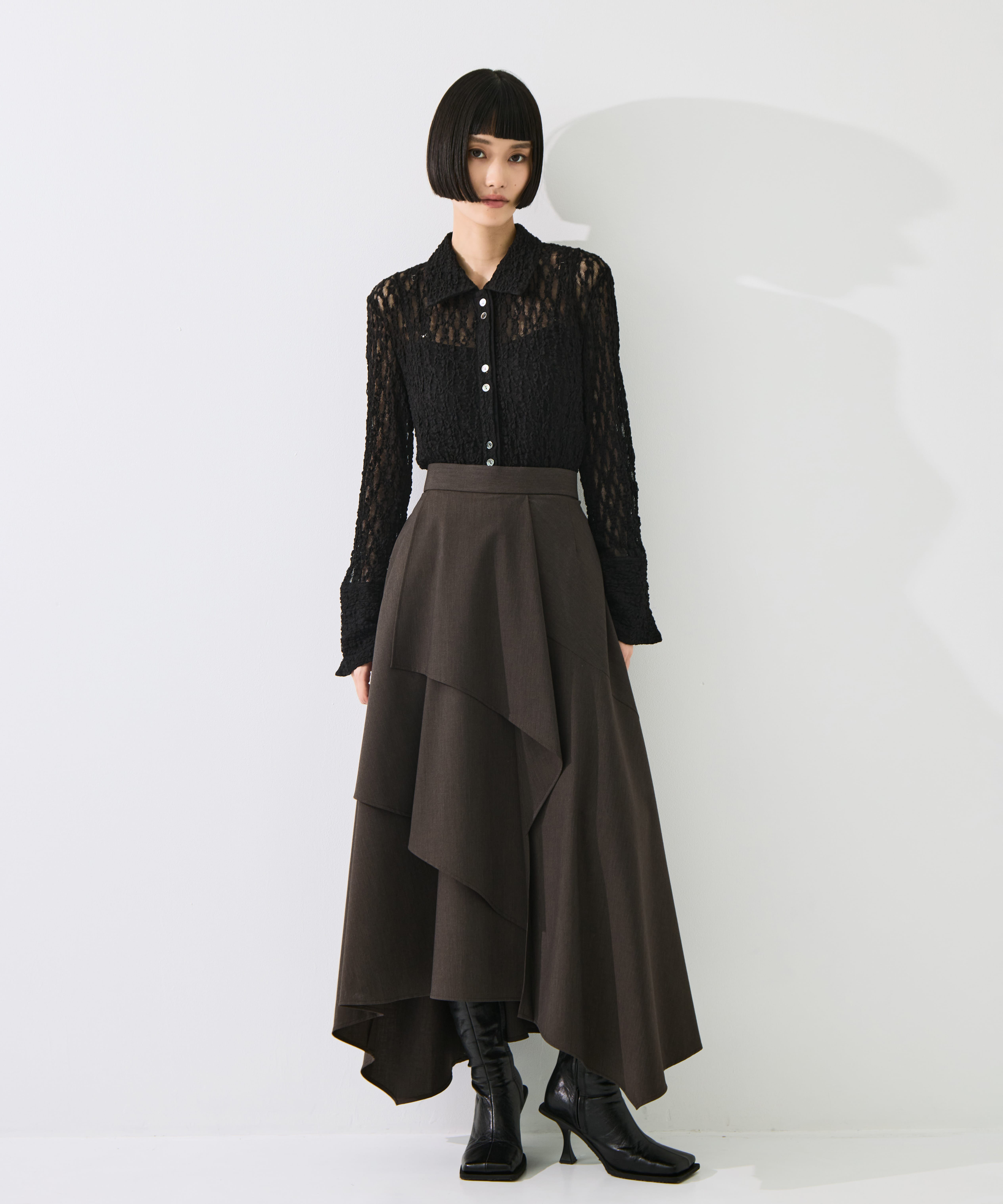Layered Flare Skirt STUDIOUS
