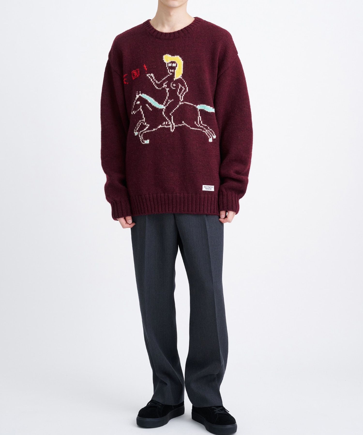 INTARSIA CREW NECK SWEATER WACKO MARIA