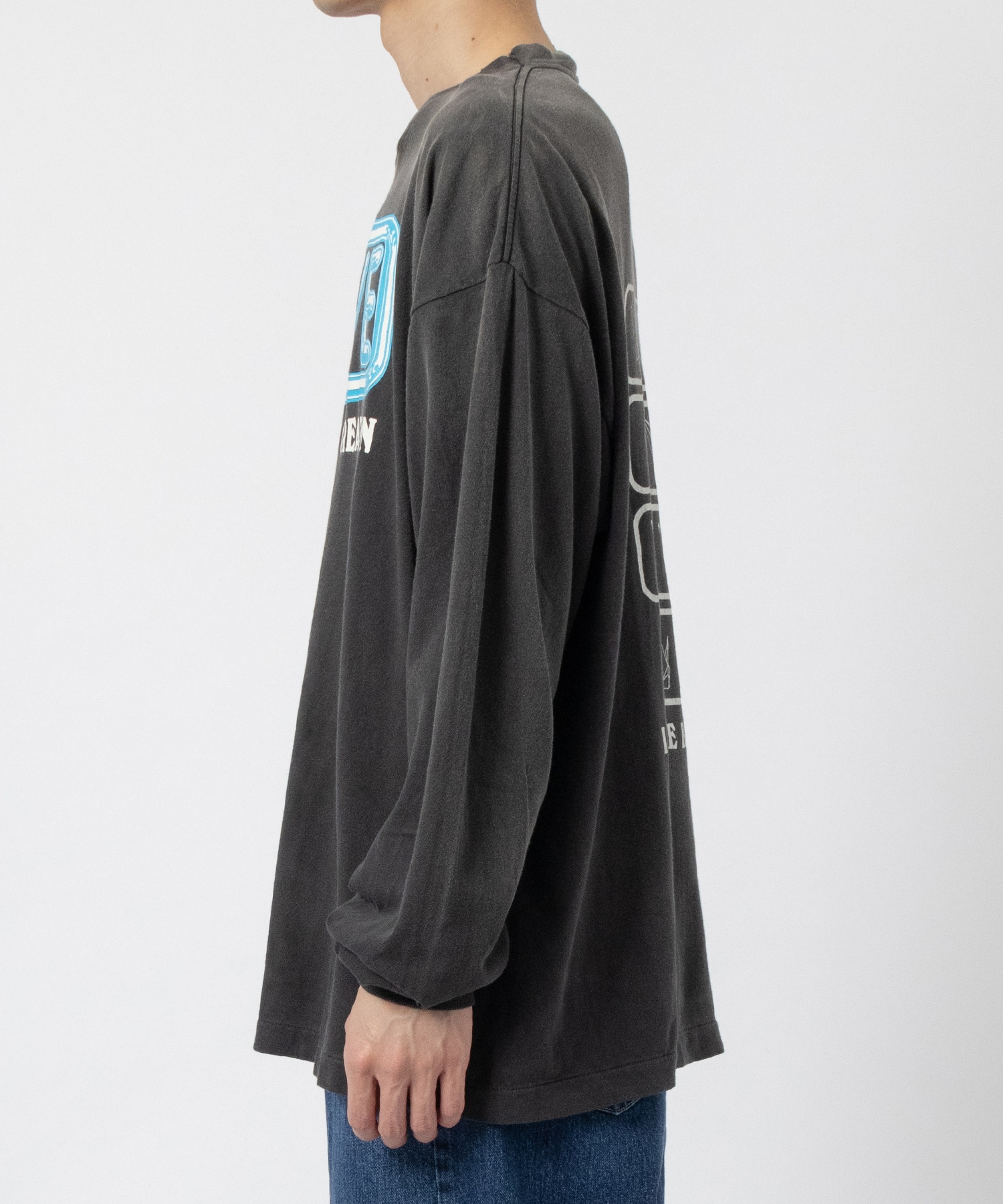SM-YS1-0000-014/LS TEE/LOVE/BLACK SAINT M××××××