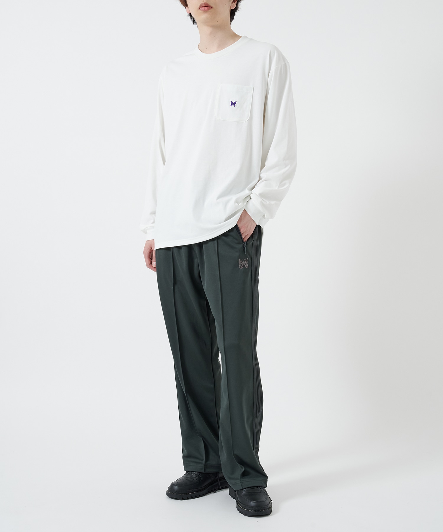 L/S Crew Neck Tee - Poly Jersey NEEDLES