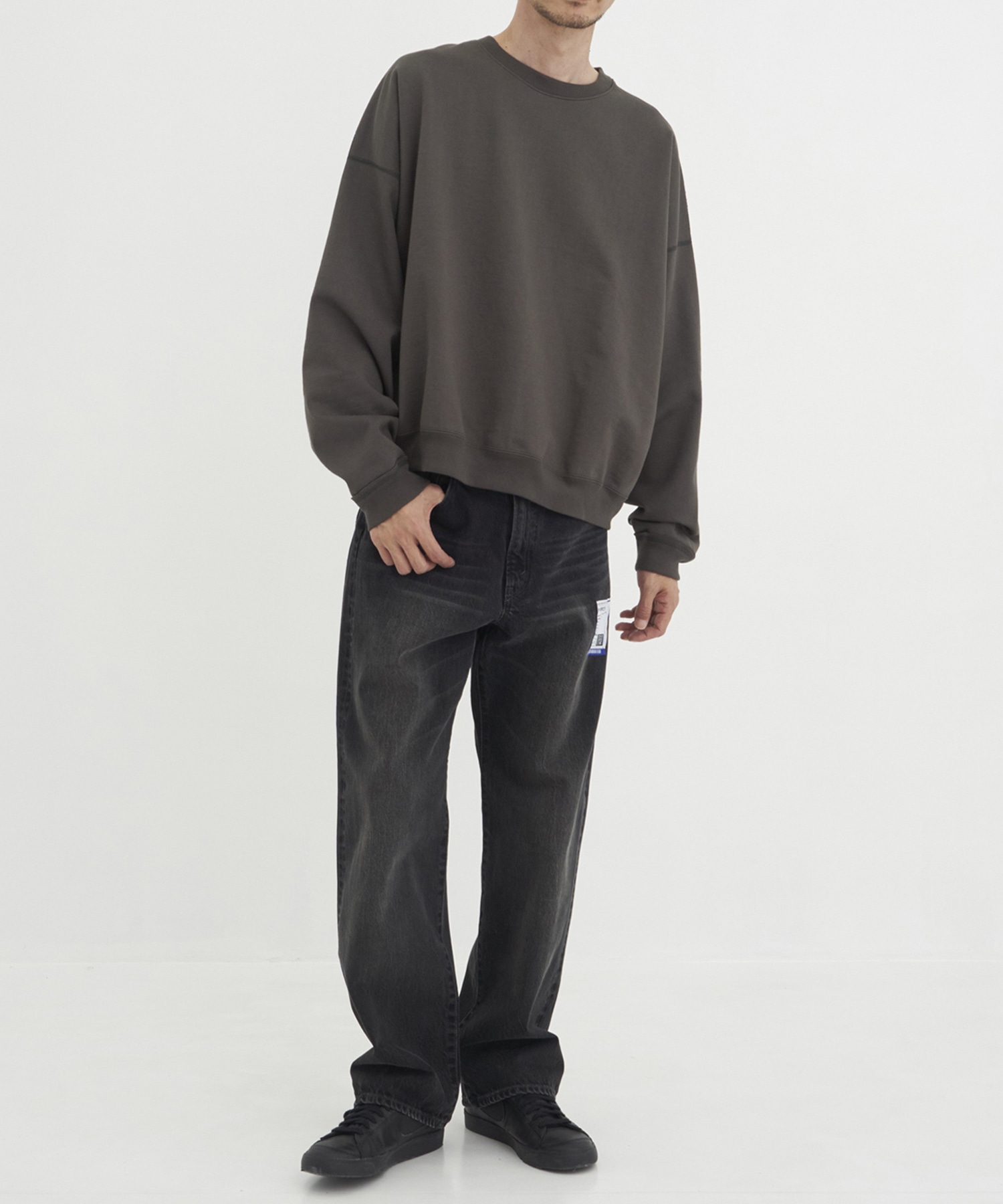 HARD WASHED SELVAGE DENIM STRAIGHT PANTS in・stru(men-tal)