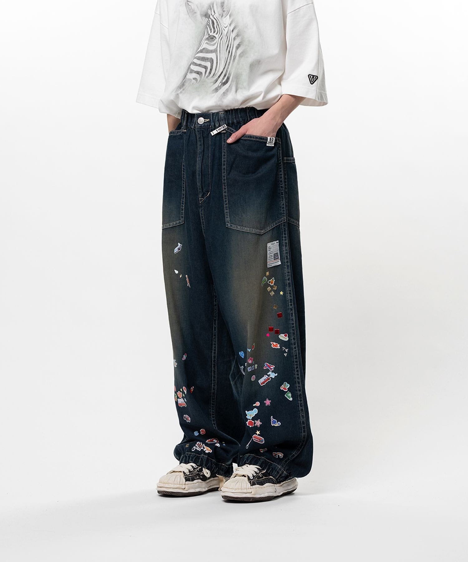 BAKER JEANS w STICKER Maison MIHARA YASUHIRO
