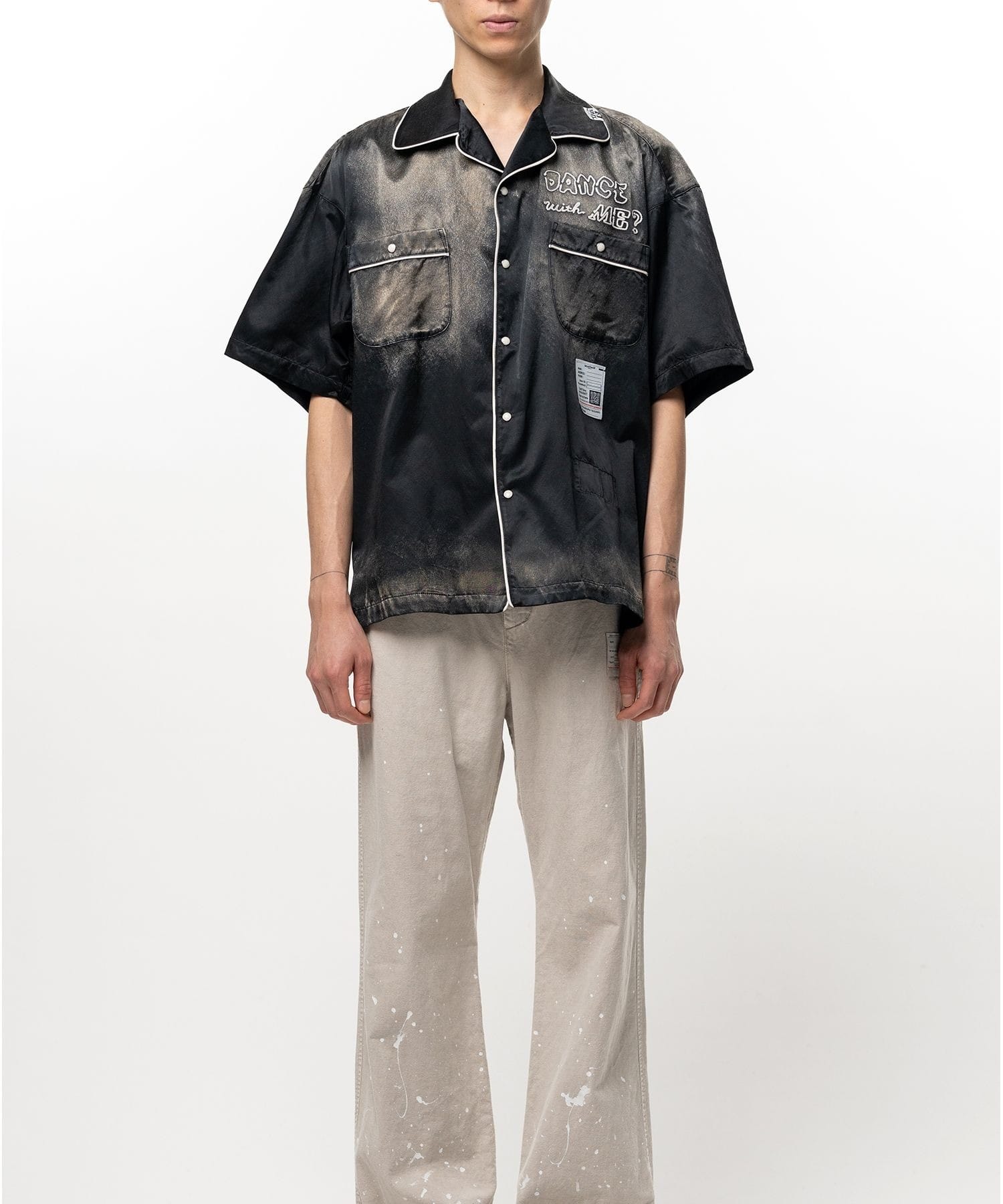 SUN FADE H/S SATIN SHIRTS Maison MIHARA YASUHIRO