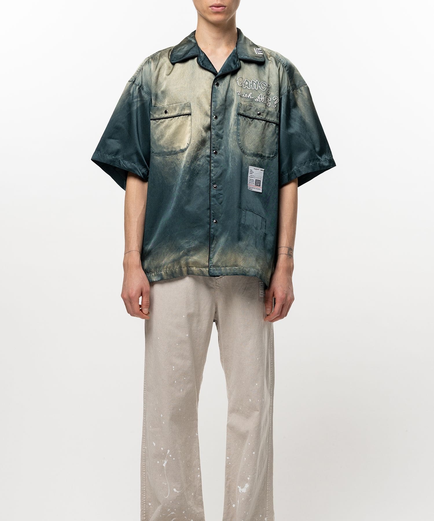 SUN FADE H/S SATIN SHIRTS Maison MIHARA YASUHIRO