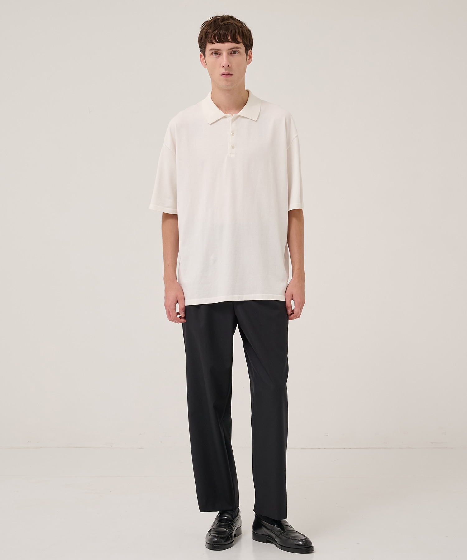 FRESCA KNIT HAIF SLEEVE POLO SWEATER ATON