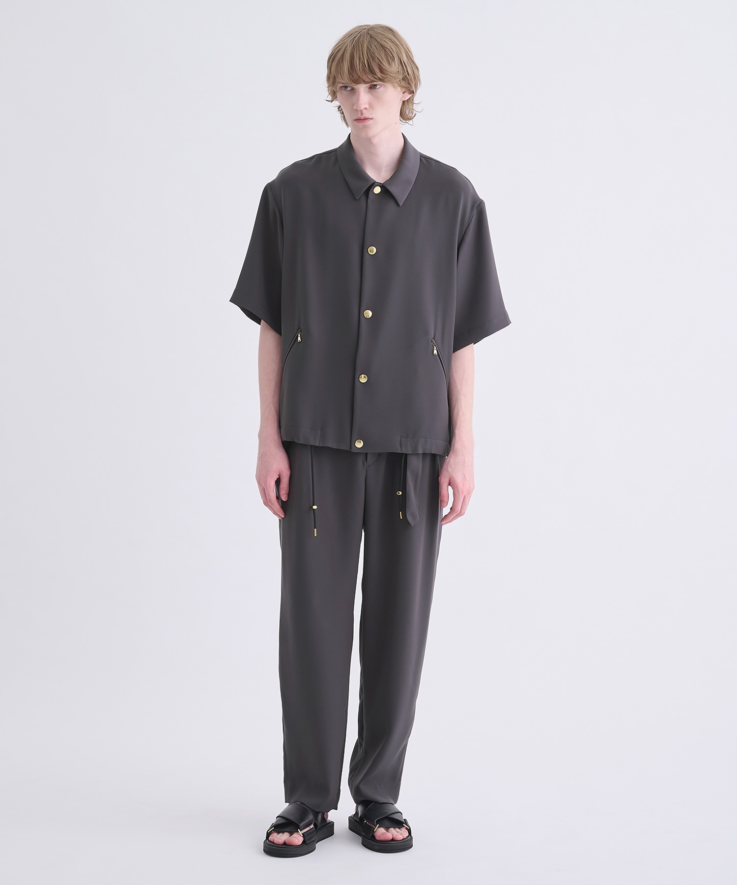 〈別注〉2Tuck Pants with Long Belt for STUDIOUS CULLNI
