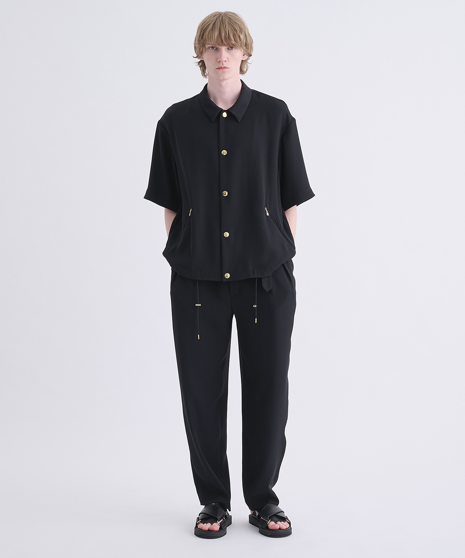 〈別注〉2Tuck Pants with Long Belt for STUDIOUS CULLNI
