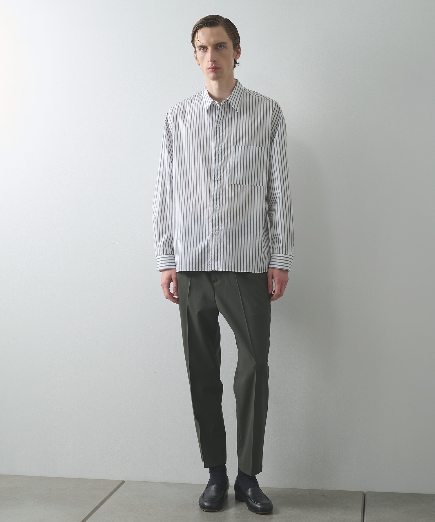 SUMMER WOOL TAPERED SLACKS STUDIOUS