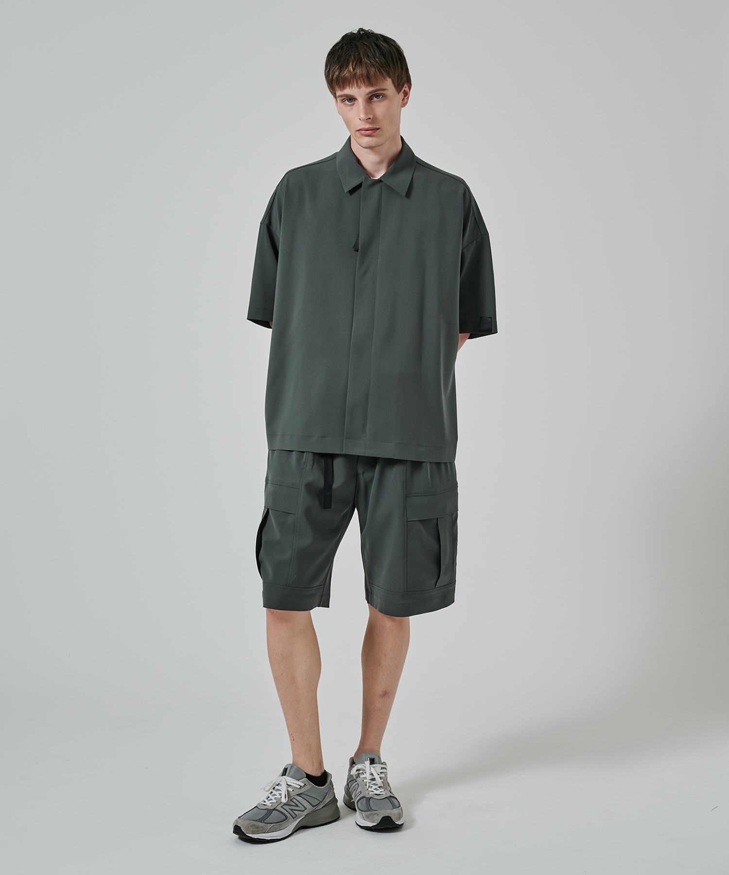 2251-SH58-003 ZIP UP HALF SLEEVE SHIRT N.HOOLYWOOD