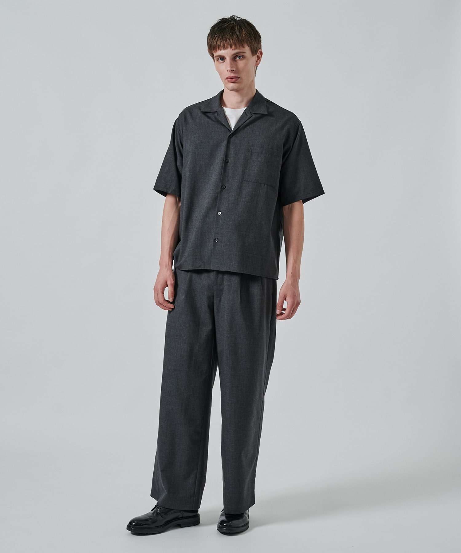 〈別注〉 OPEN COLLAR S/S SHIRT MARKAWARE/marka