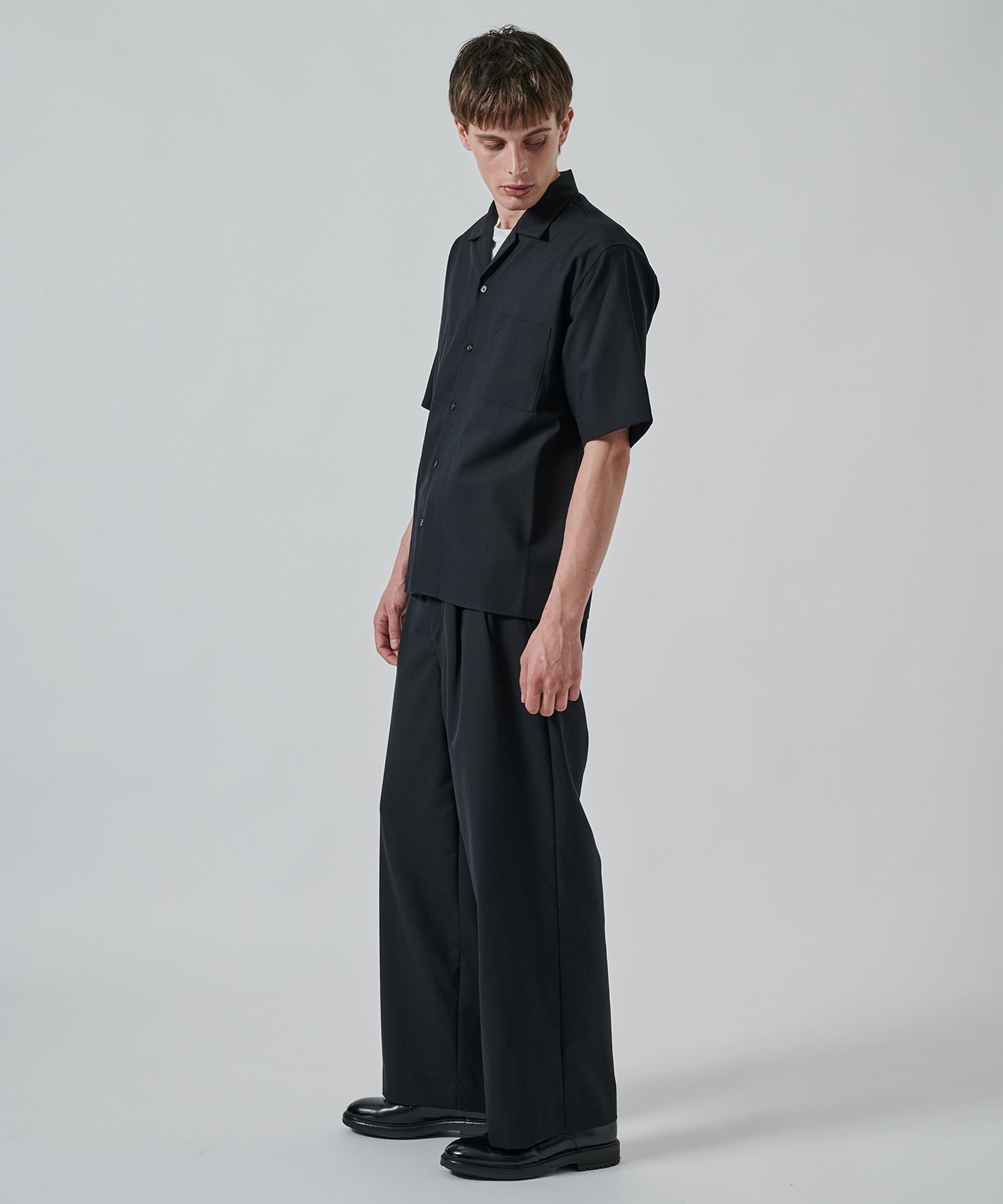 〈別注〉 OPEN COLLAR S/S SHIRT MARKAWARE/marka
