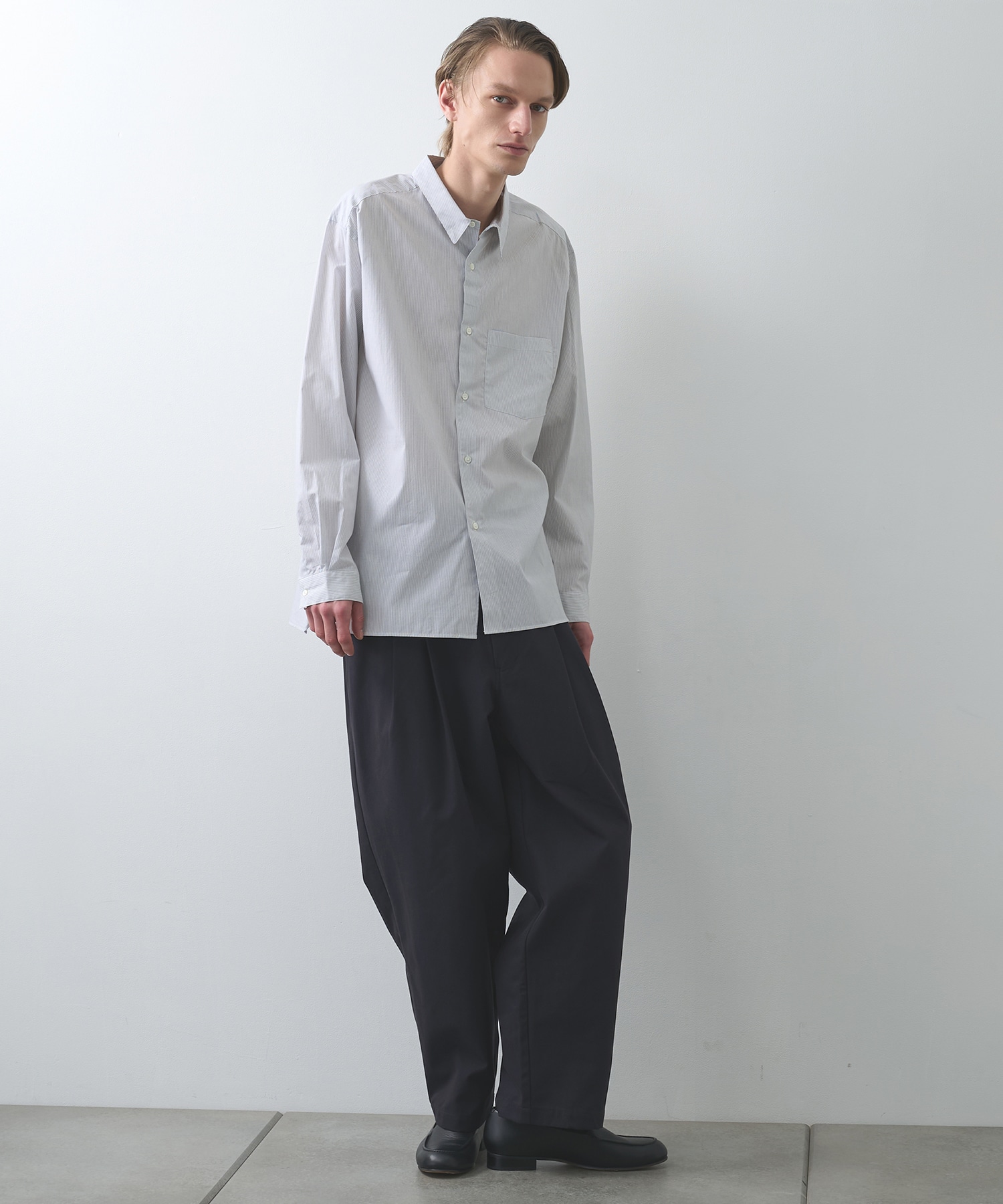 Regular collar stripe shirt STILL BY HAND