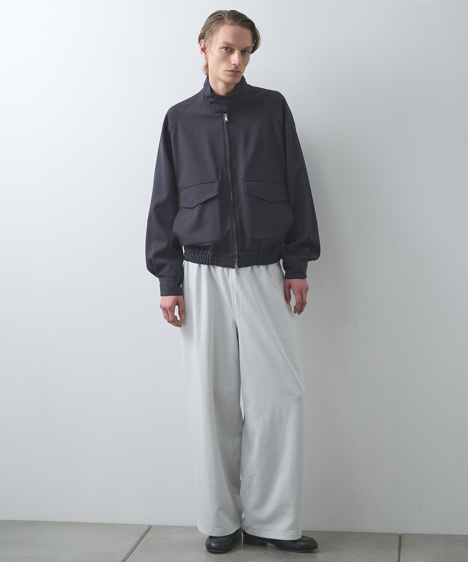 リサイクルスビンオーガニックコットン裏毛 / ワイドストレートイージーパンツ MARKAWARE/marka