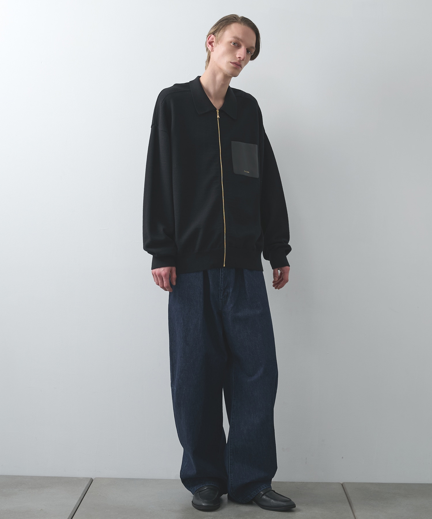 Barrel 1Tuck Wide Denim Pants with Long Belt CULLNI