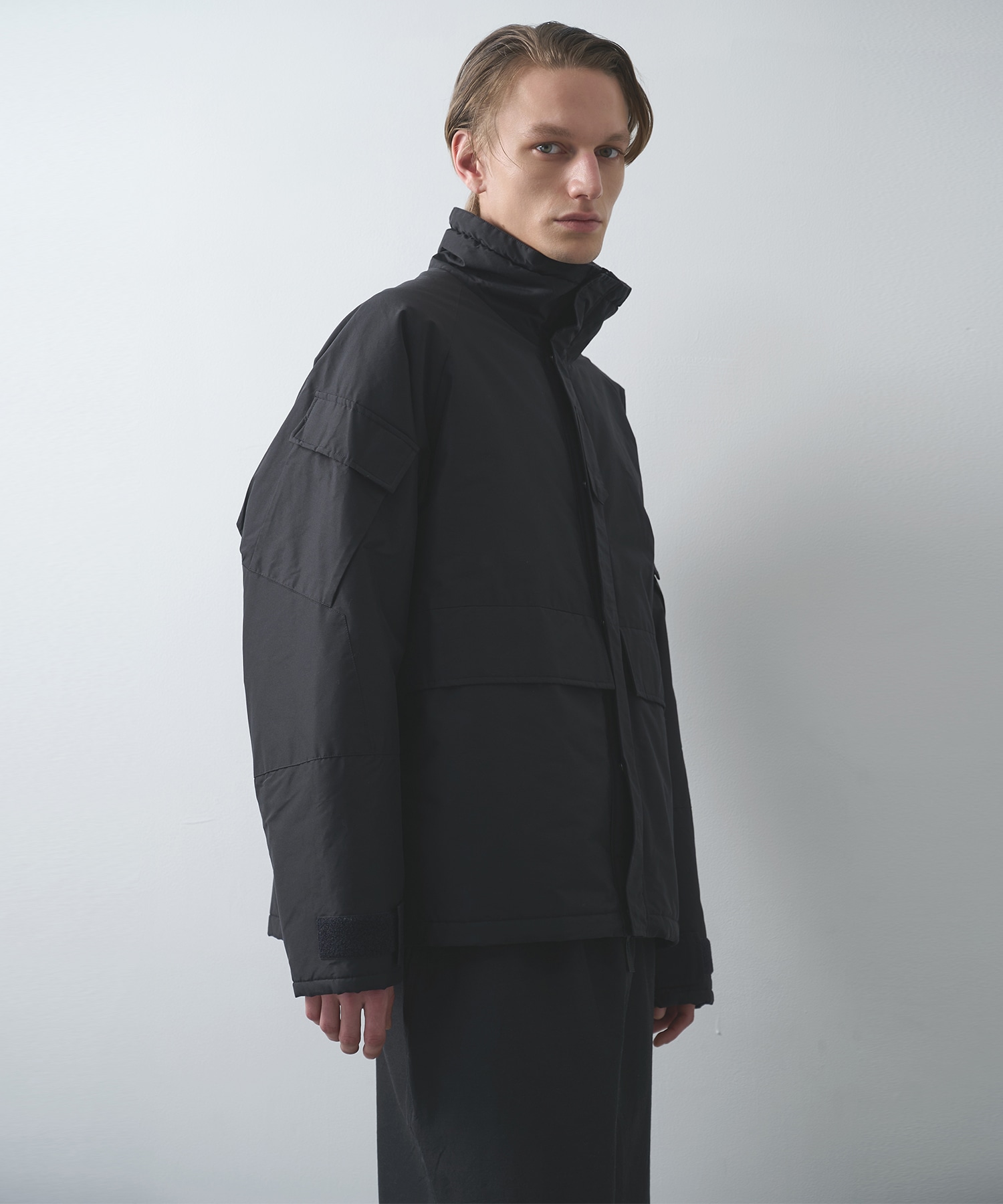 オーガニックコットンブラタクシルク高密度タイプライター / パフドECWCSジャケット MARKAWARE/marka