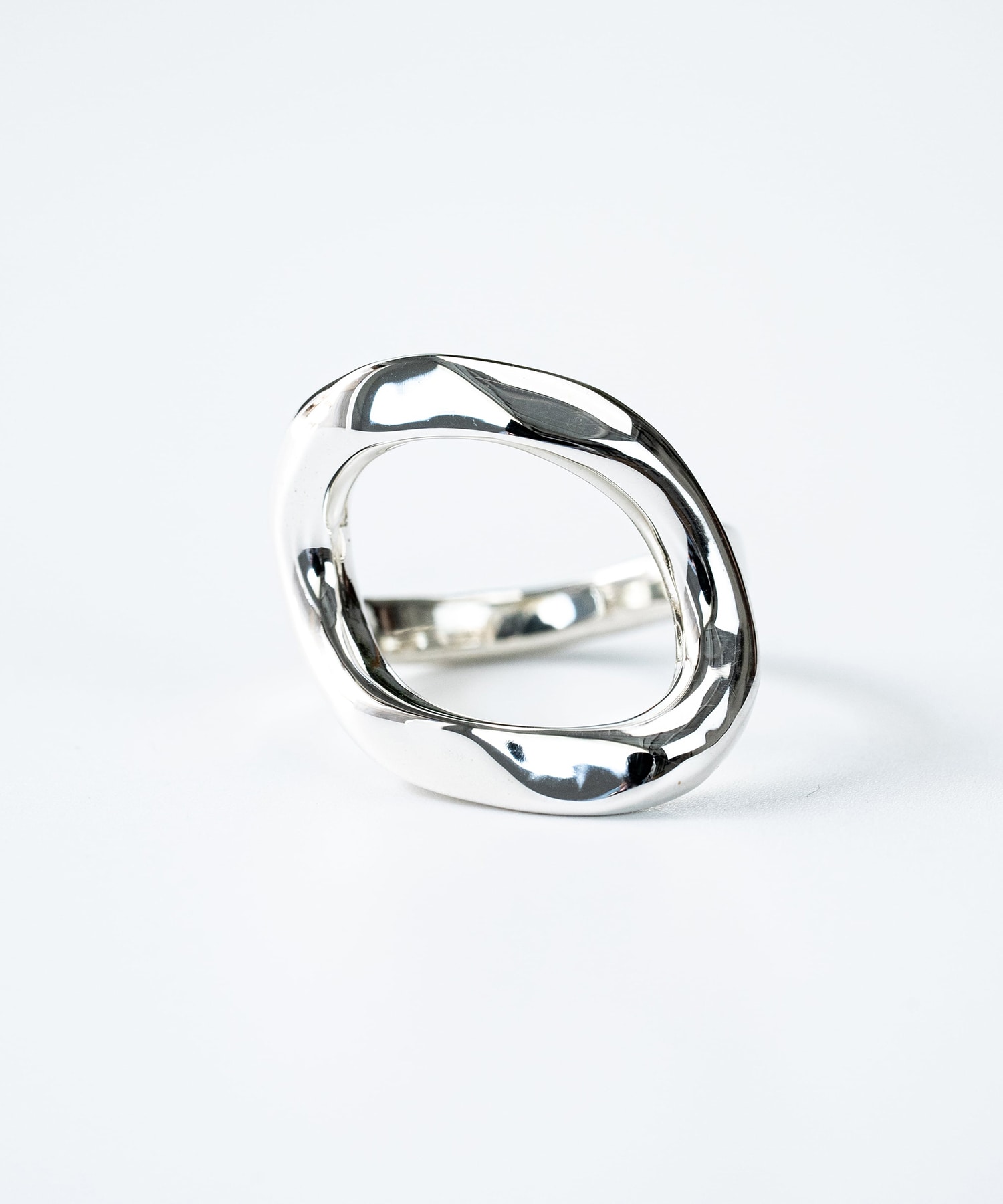 R-062 See through curve ring L WAKAN SILVER SMITH