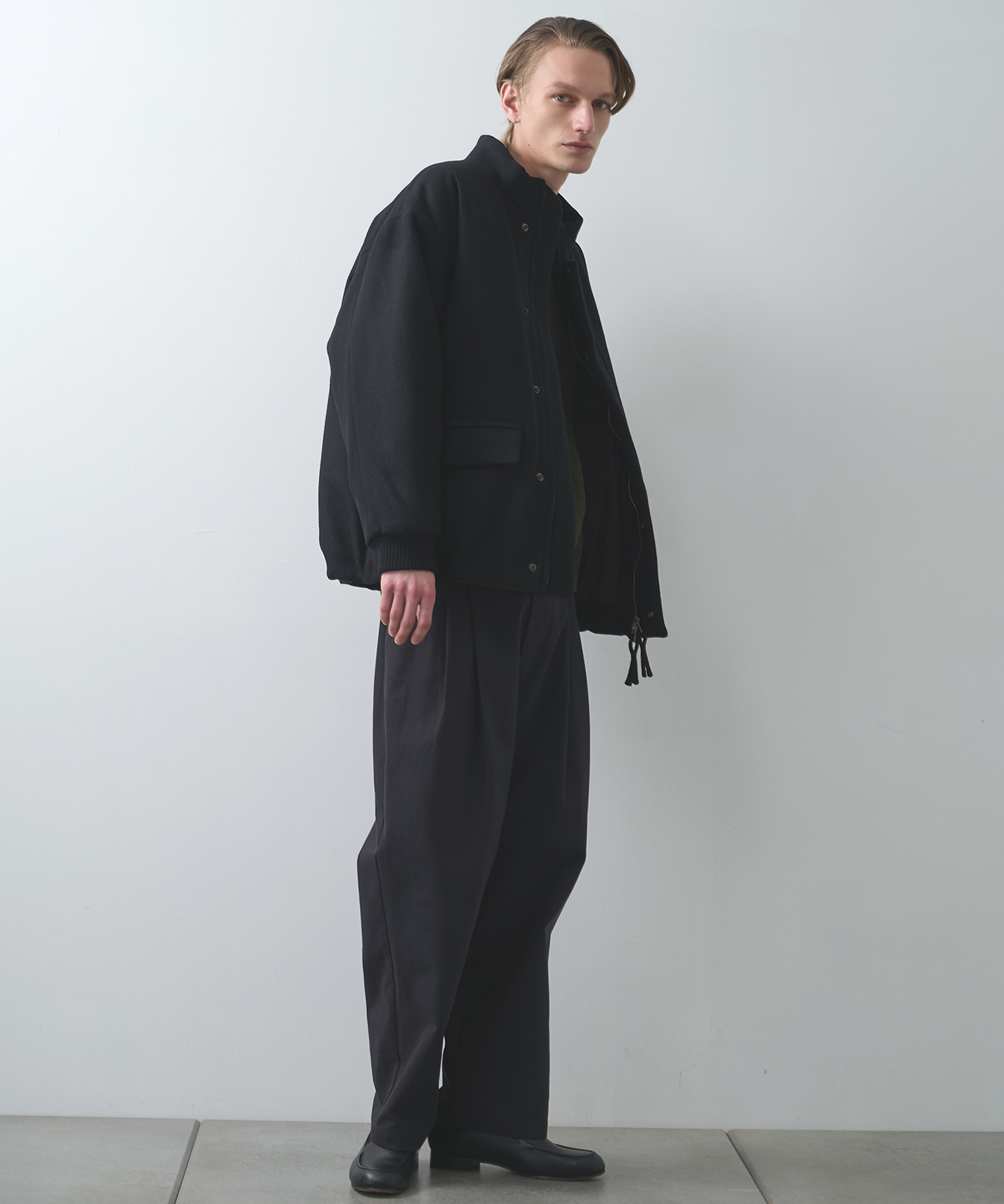 Padded wool blouson STILL BY HAND