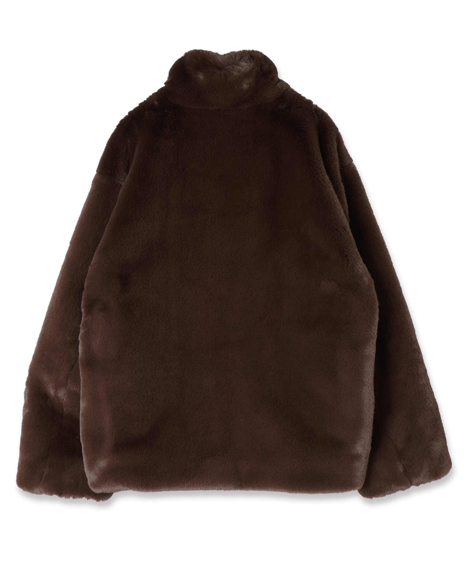 Eco Fur Zip Up Stand Coller Coat CULLNI