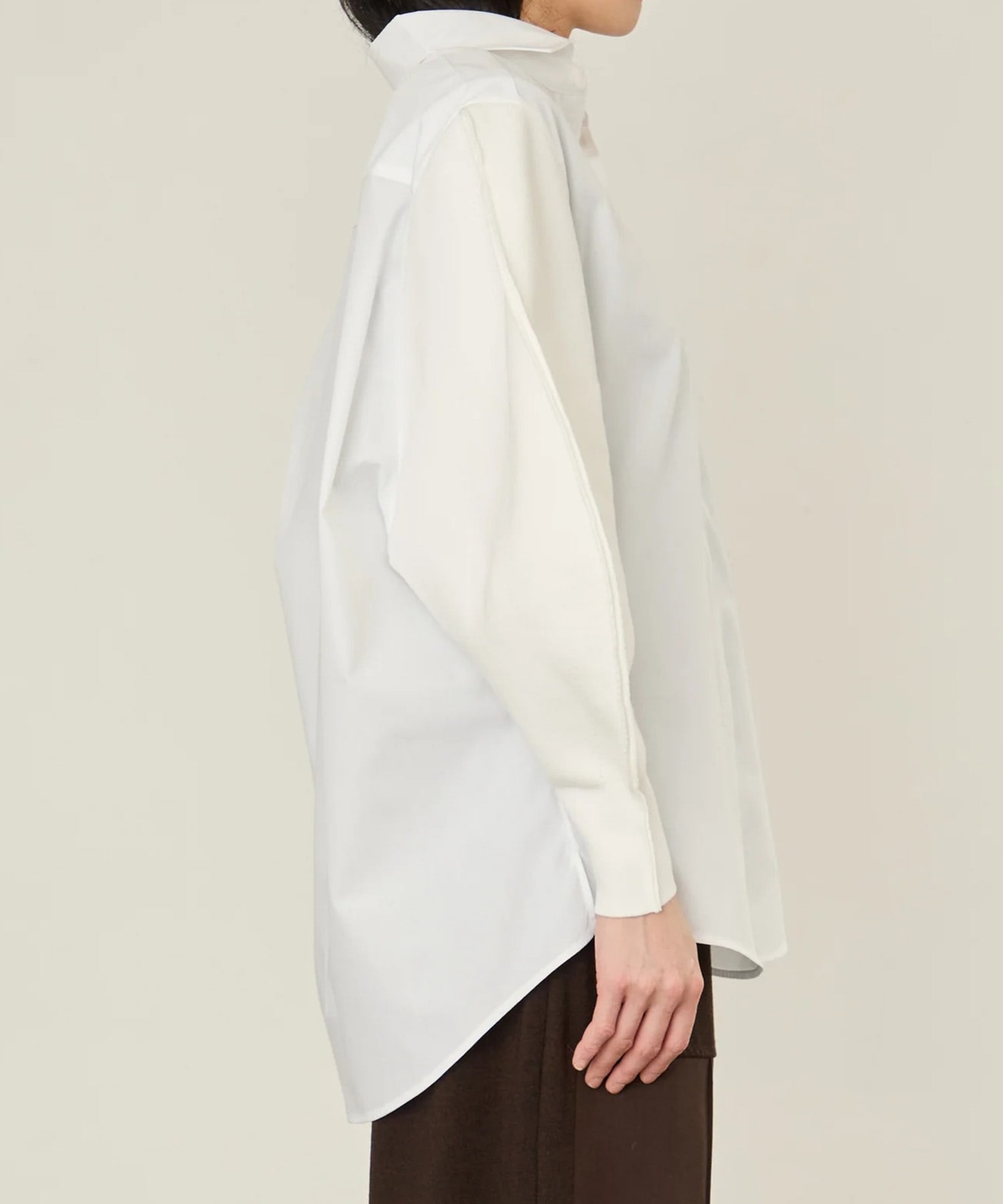 KNIT SLEEVE  DOCKING SHIRTS I'm here