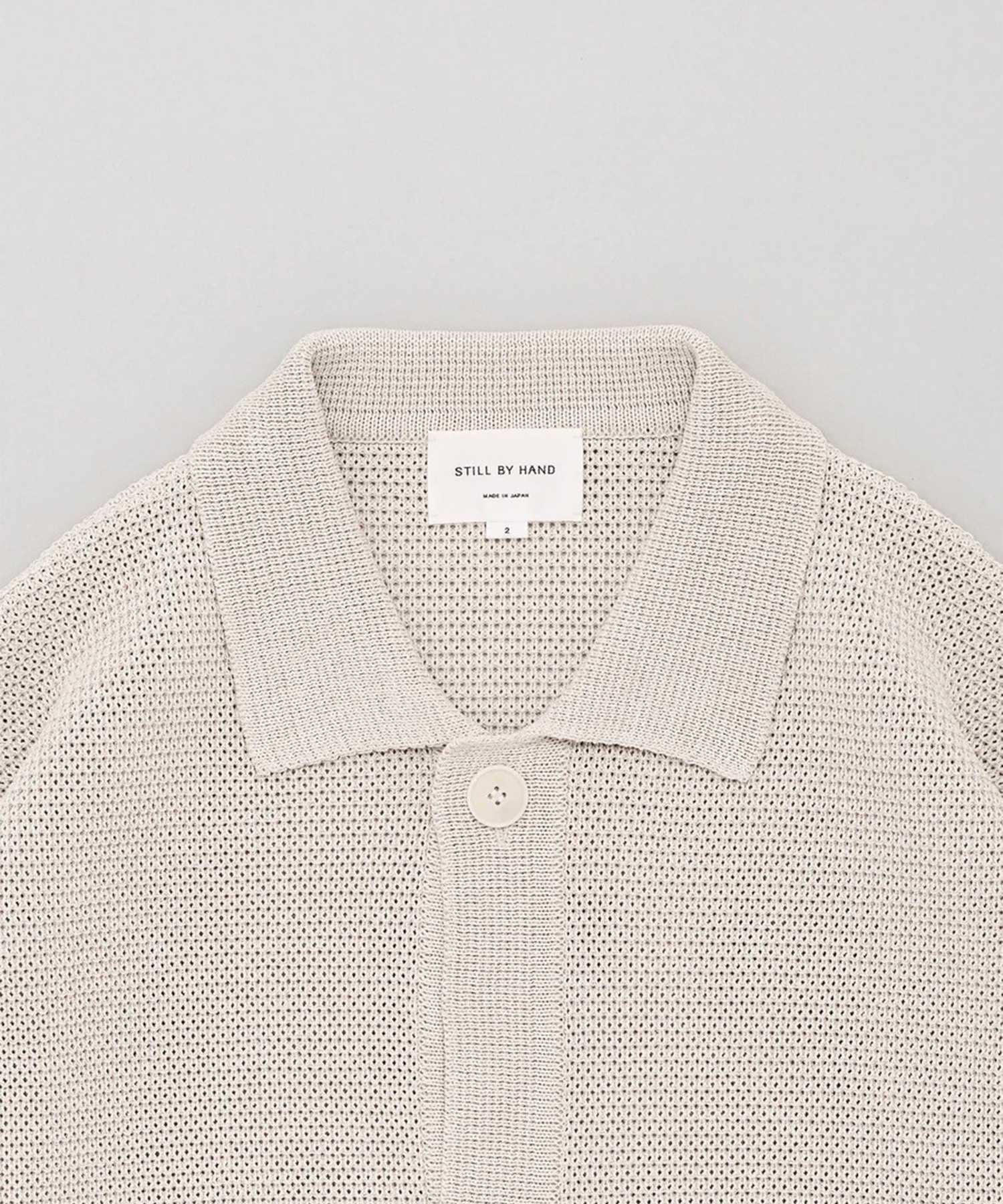 Paper mixed knitted blouson STILL BY HAND