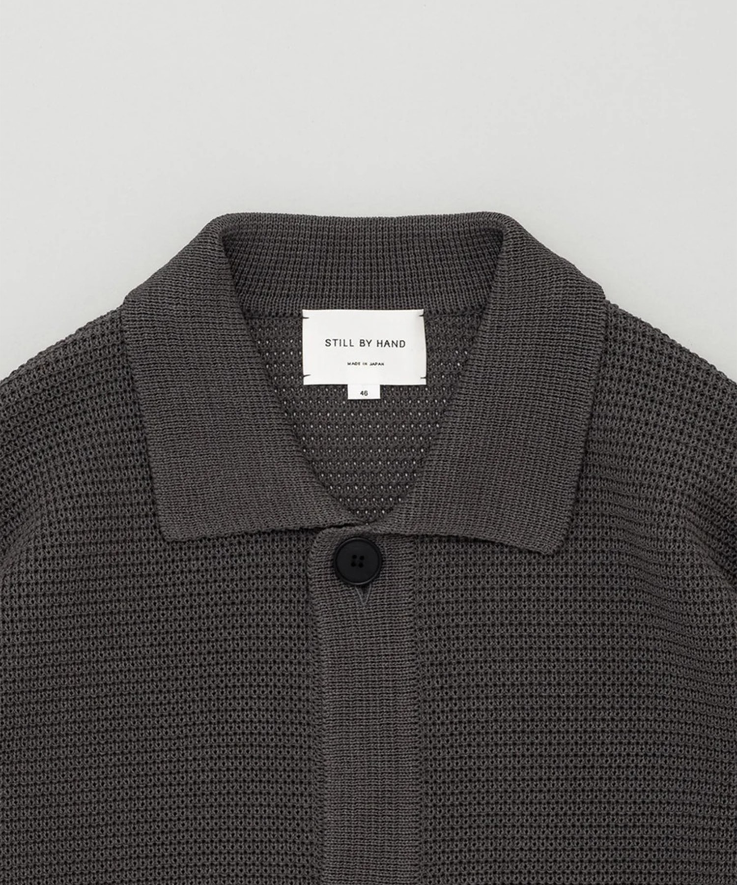 Paper mixed knitted blouson STILL BY HAND