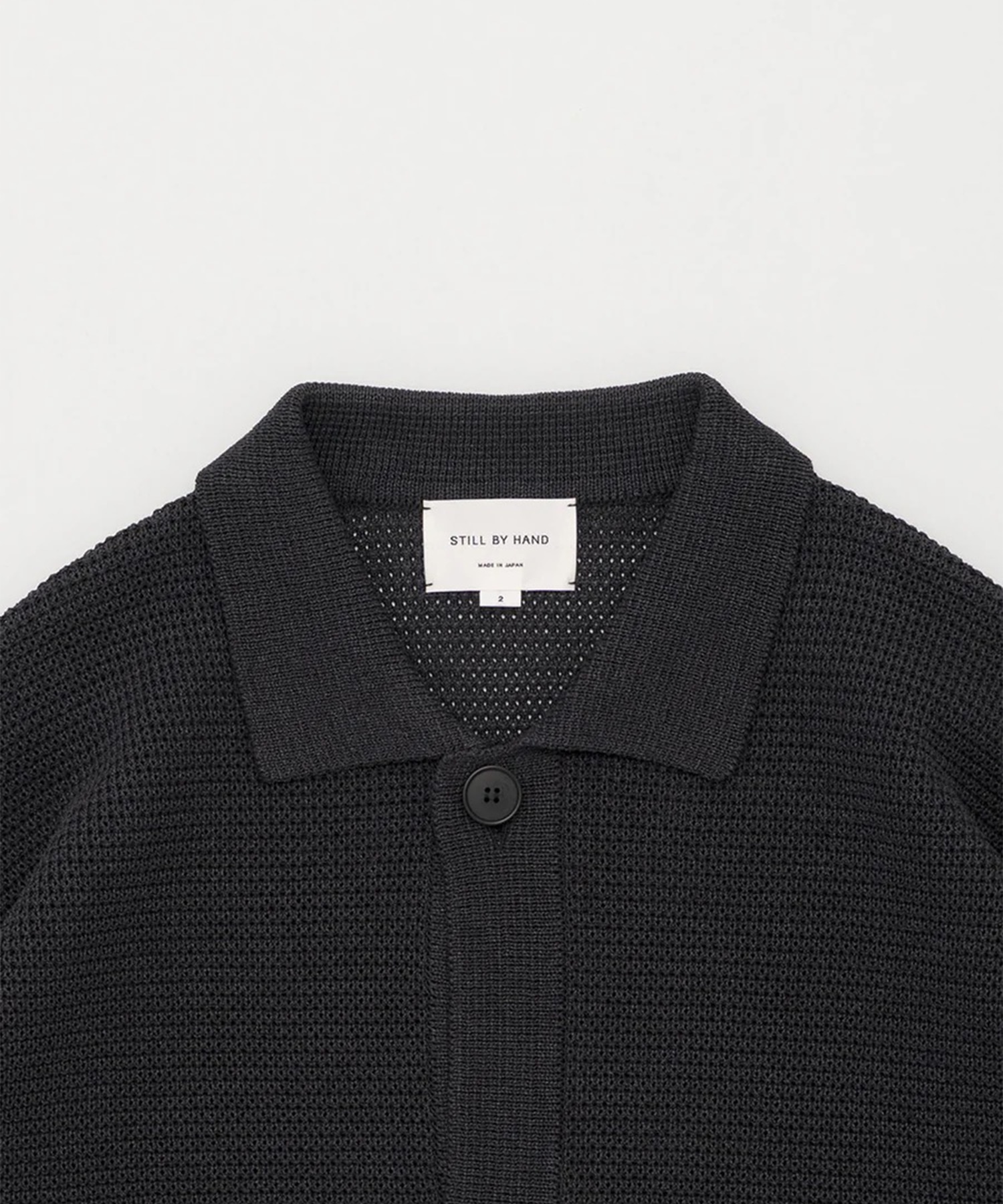 Paper mixed knitted blouson STILL BY HAND