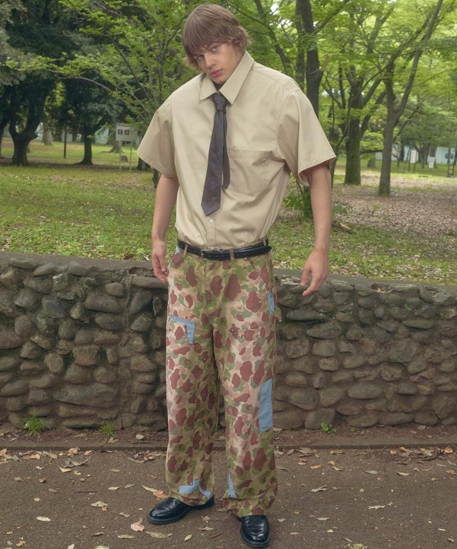 Patchworked Camo Pants KHOKI
