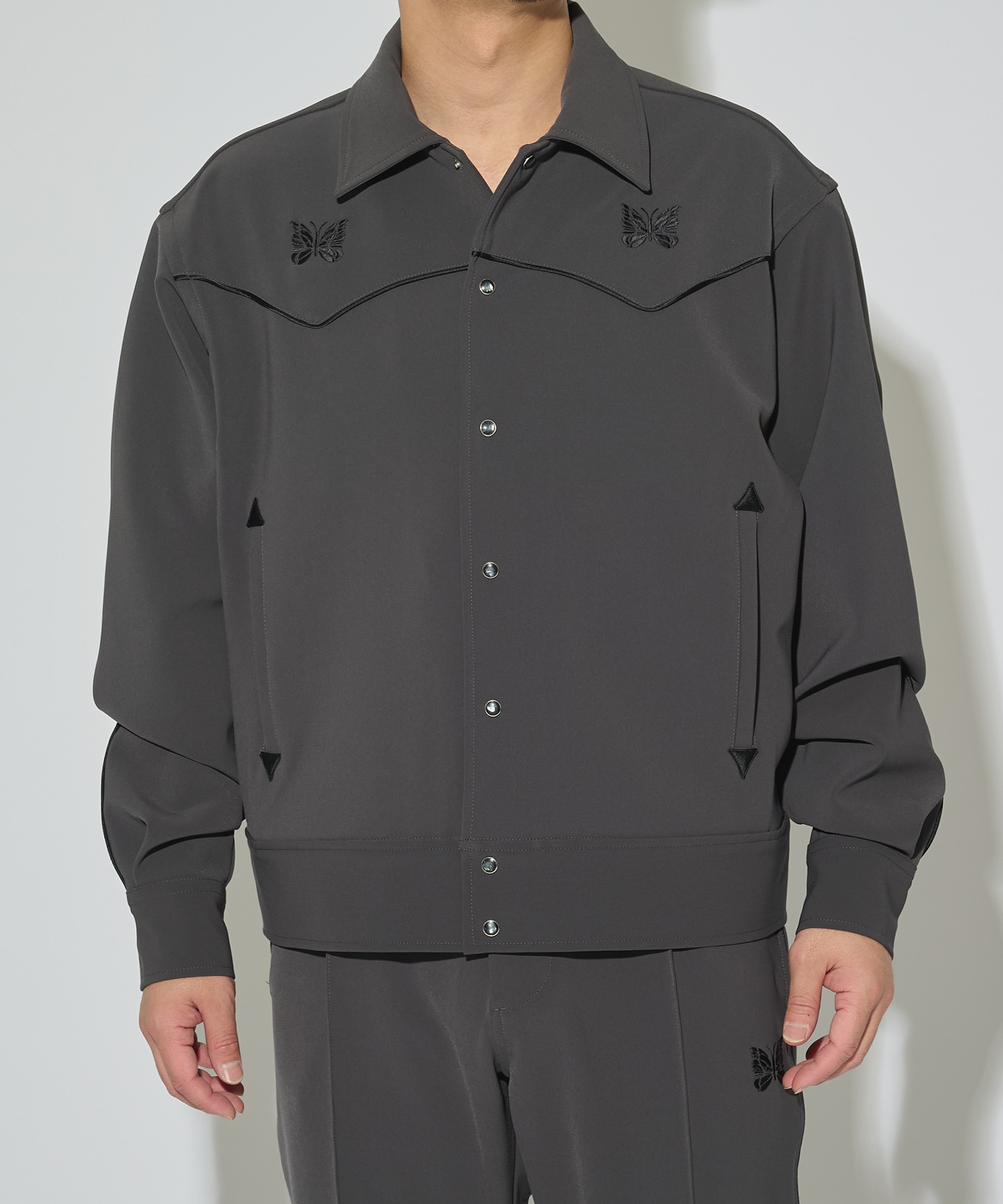 別注 Piping Cowboy Jacket - Poly Double Cloth NEEDLES