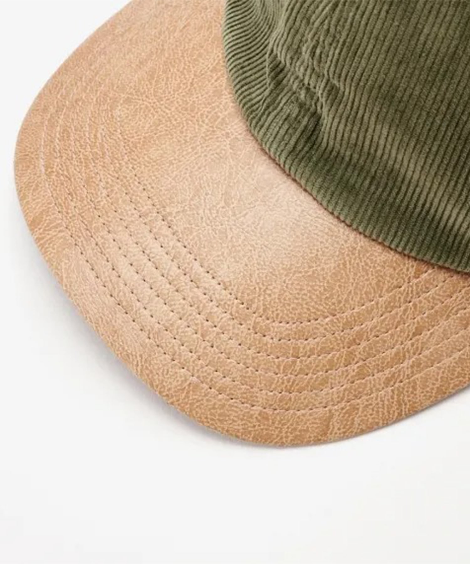 CORDUROY&FAUX LEATHER 6PANEL CAP KIJIMA TAKAYUKI