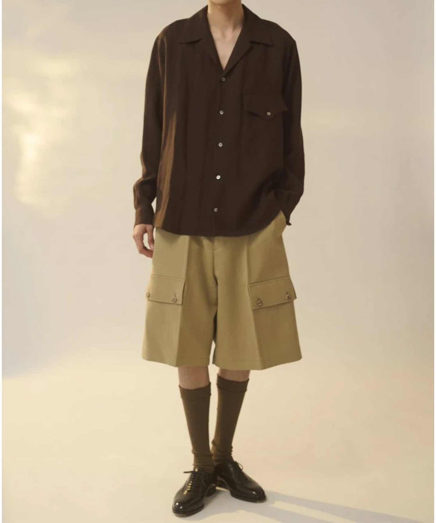 Wide Set Open Collar Shirt UJOH HOMME