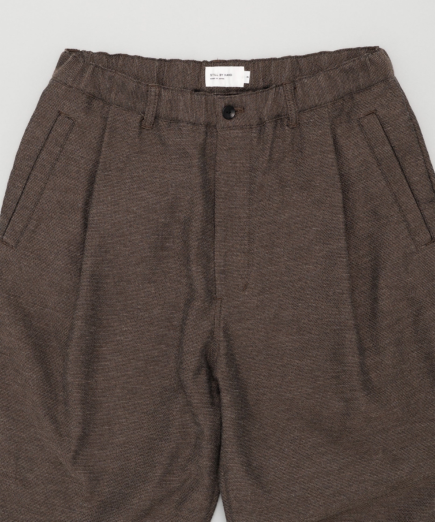 Mixed colour 1 pleat pants STILL BY HAND