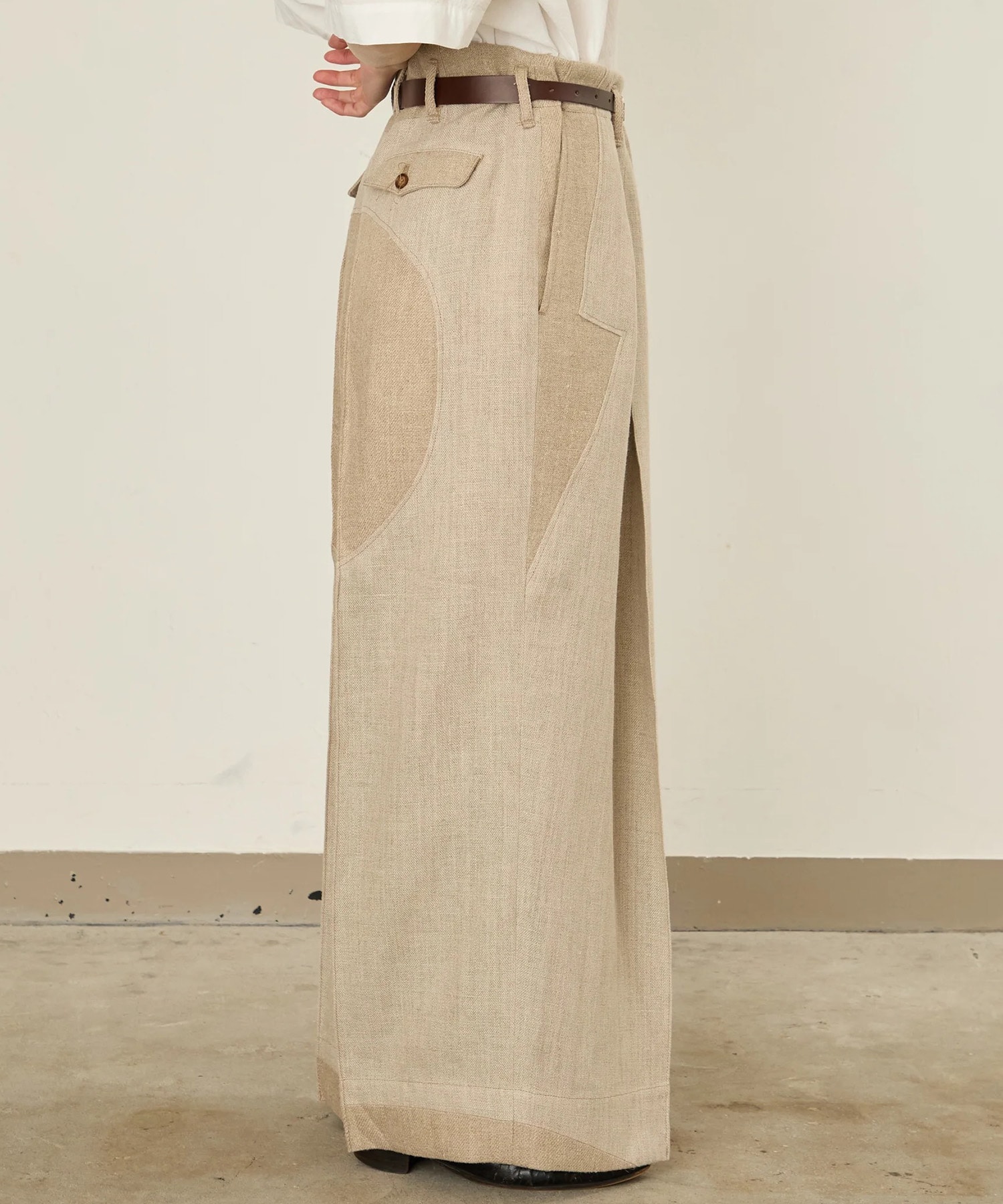 LINEN WIDE PANTS I'm here