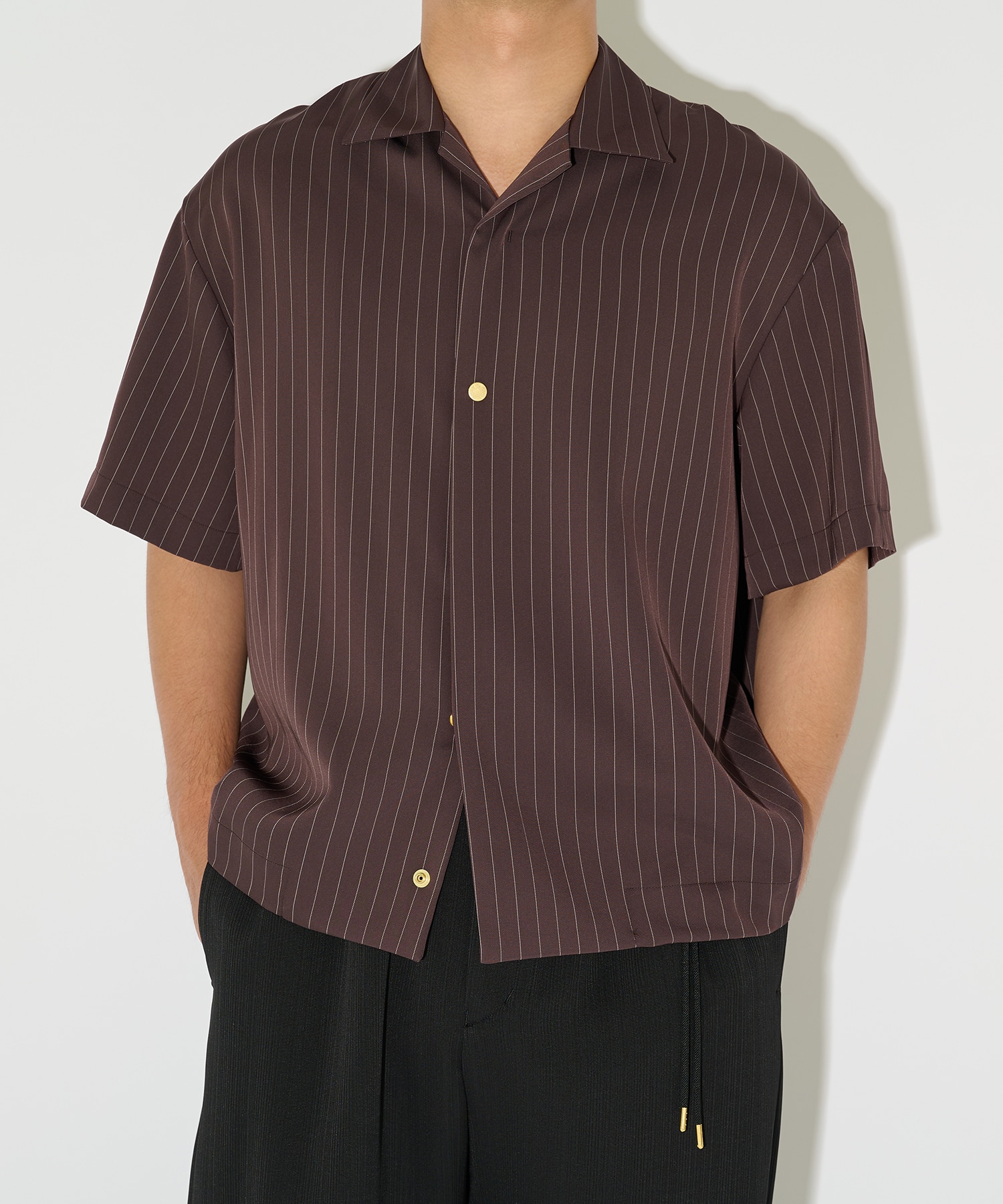 別注 Open Collar Short Sleeve Shirt CULLNI