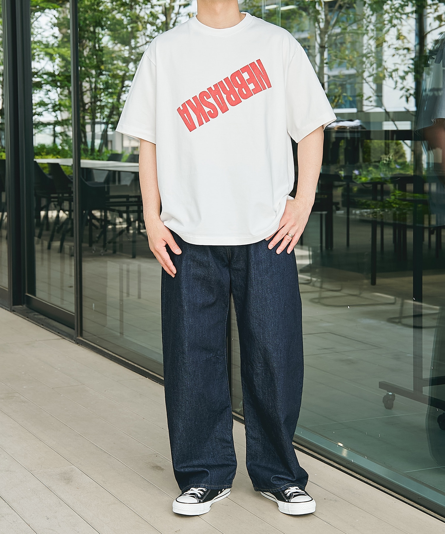 NEBRASKA Print Tee WIDE blurhms