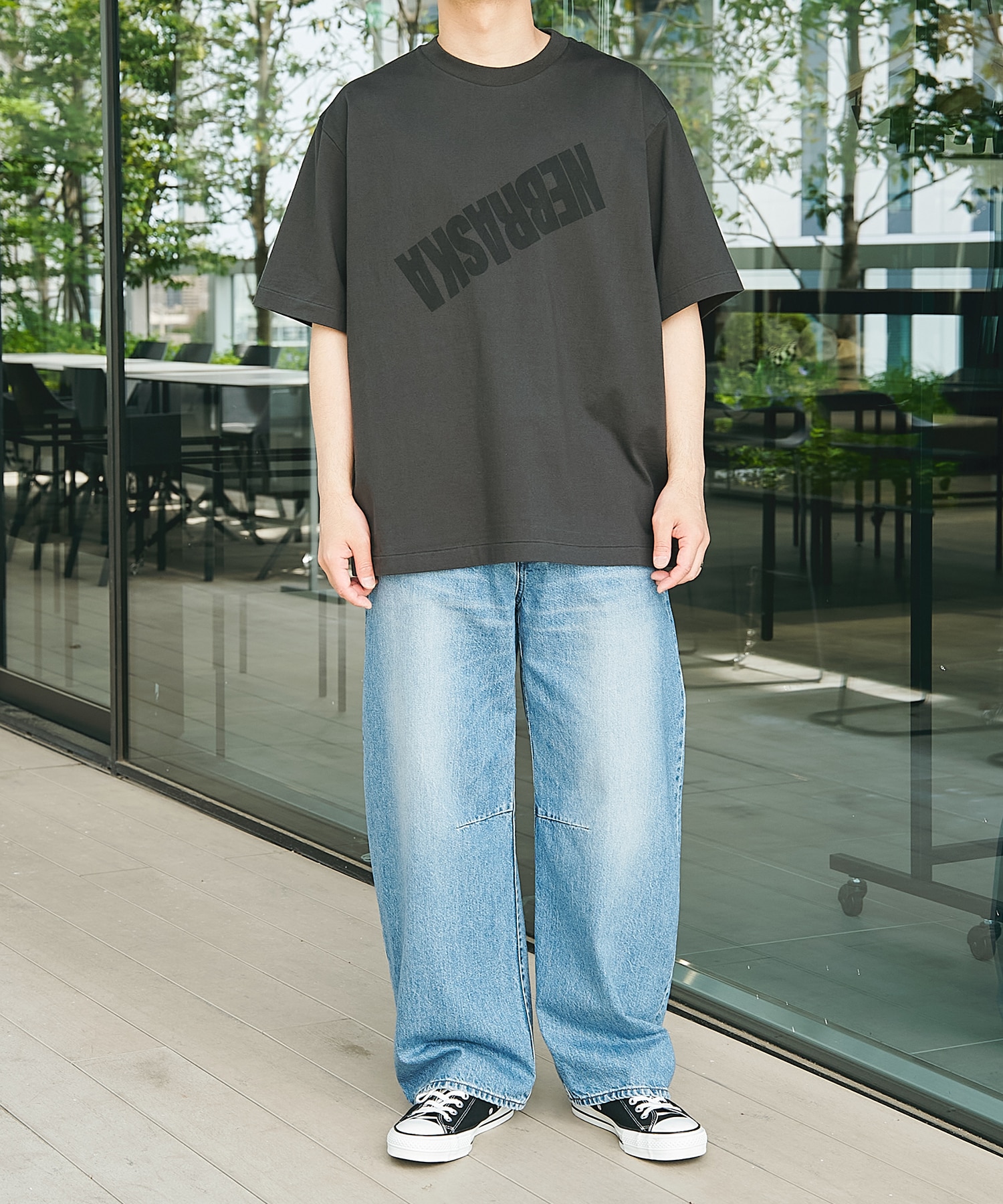 NEBRASKA Print Tee WIDE blurhms