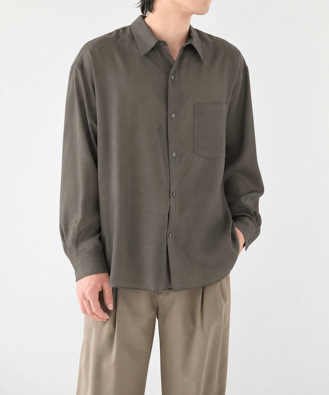 Fine Wool Smooth Shirts STUDIOUS