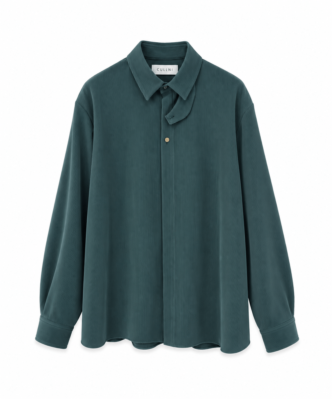 別注 Cord Pique Chin Tab Long Sleeve Shirt CULLNI