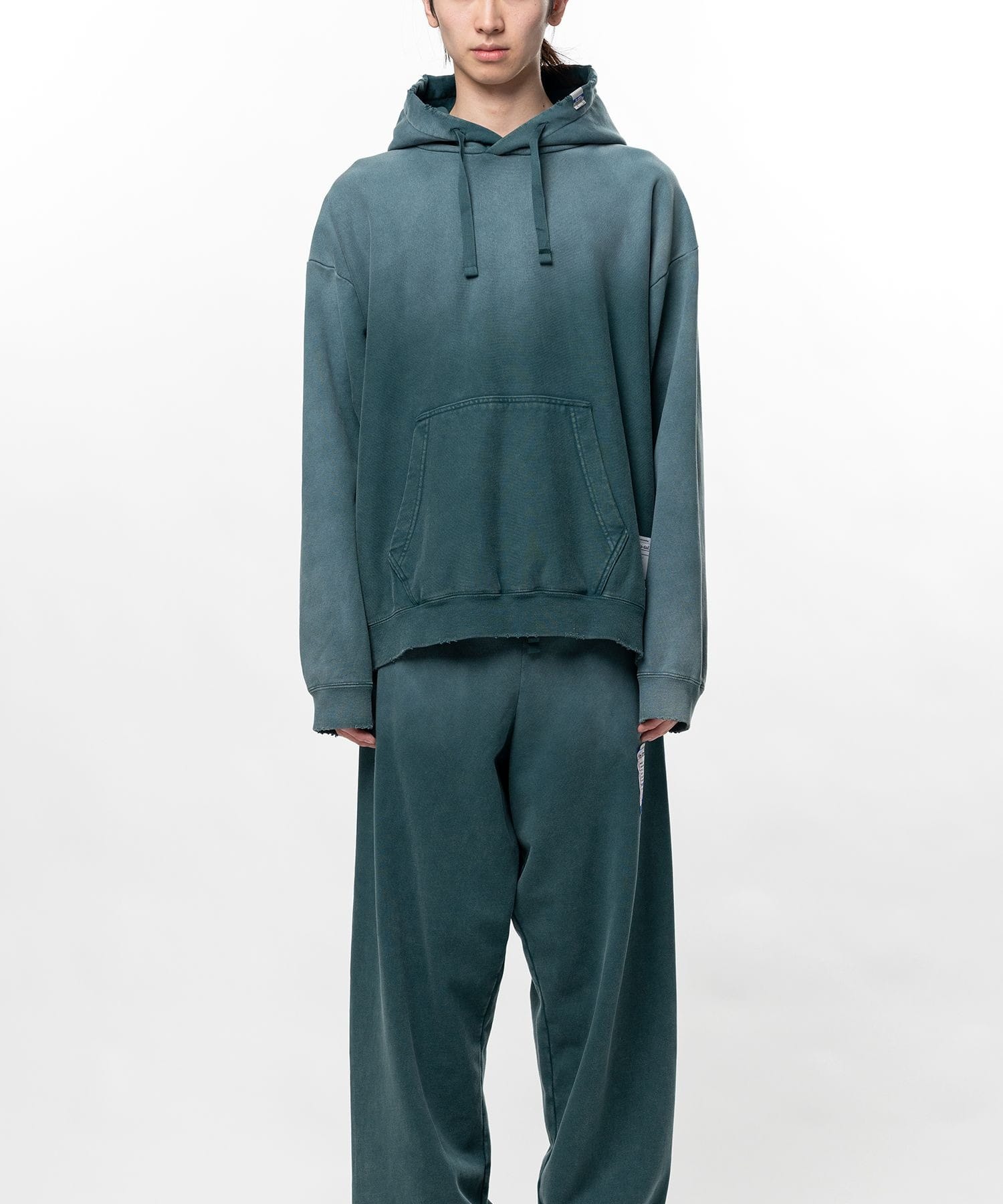 FRENCH TERRY DISTRESSED HOODIE in・stru(men-tal)