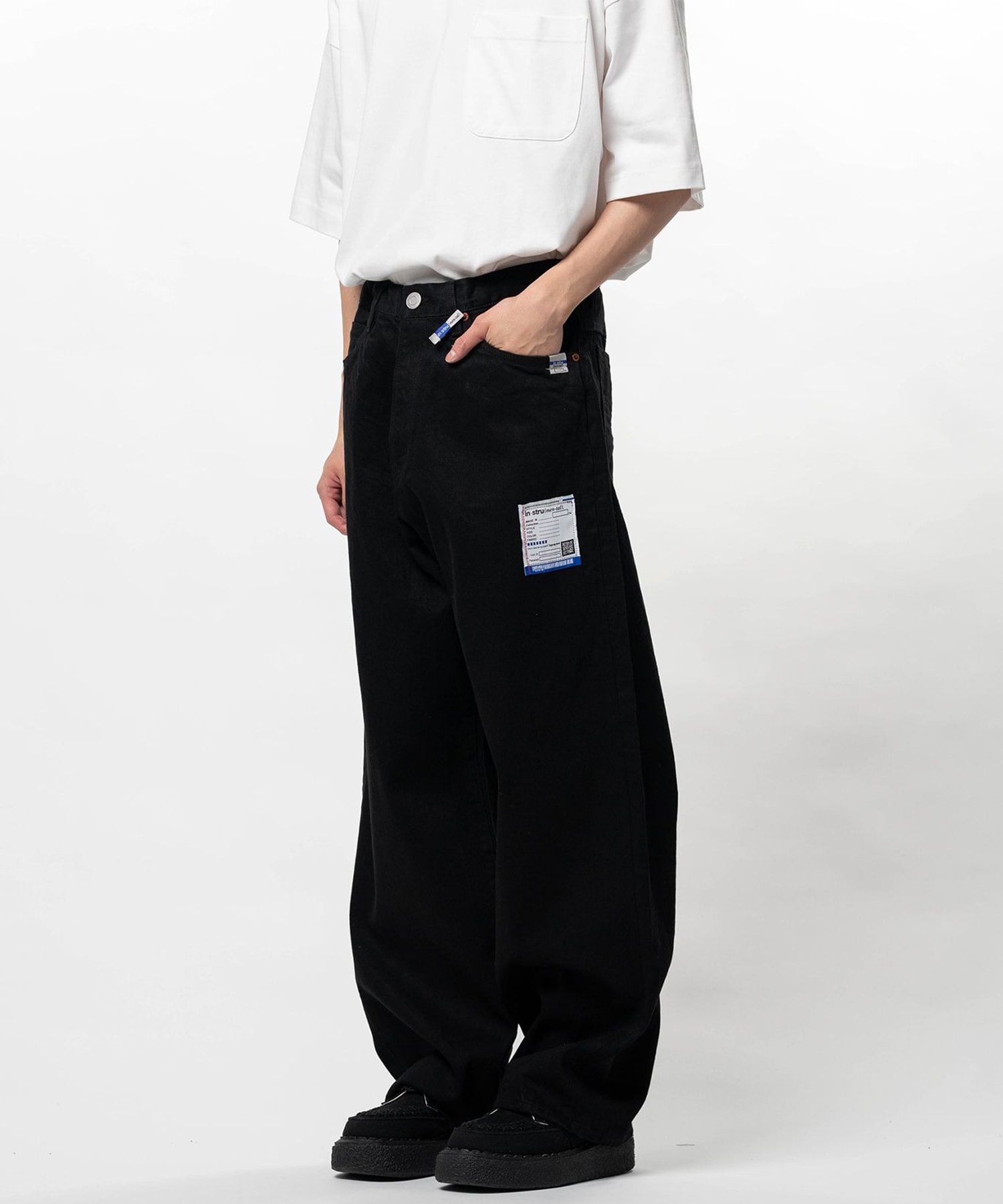 ONE WASHED SELVAGE DENIM BAGGY PANTS in・stru(men-tal)