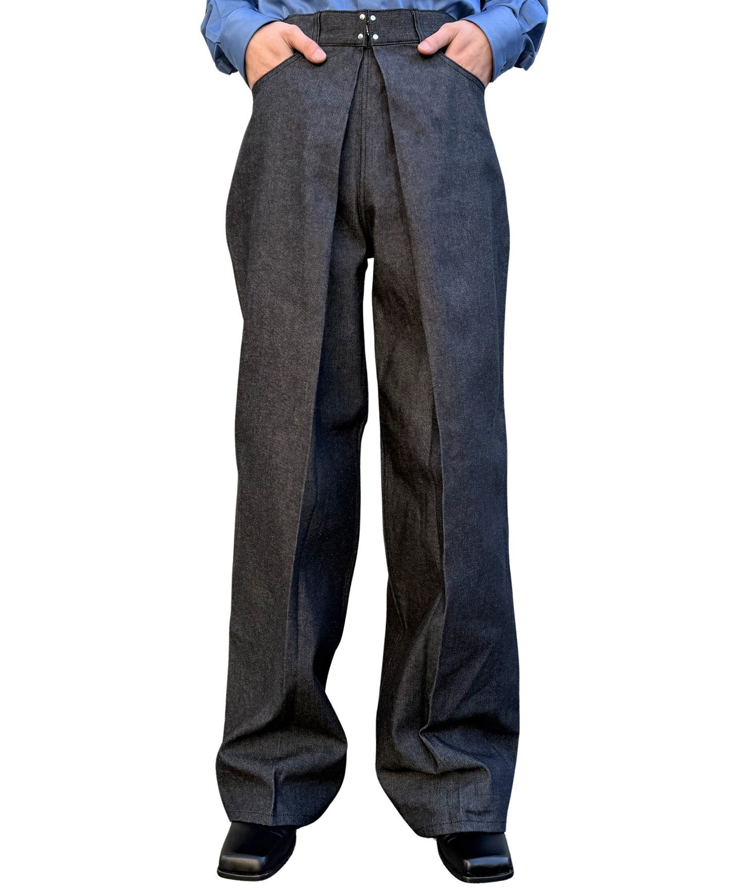 RIGID DENIM WIDE PANTS (SHORT LENGTH) JOHN LAWRENCE SULLIVAN