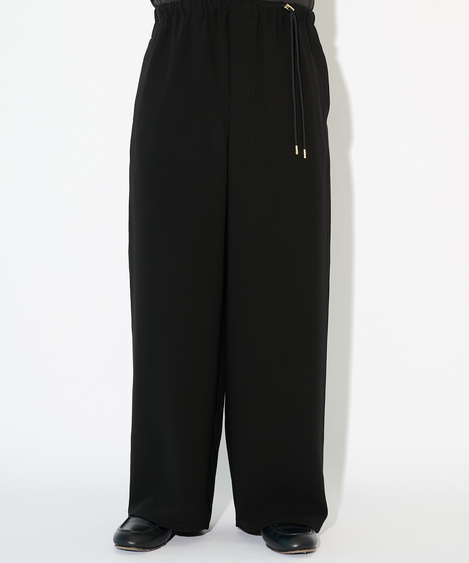 Triacetate Airy Cloth Drawstring Wide Pants CULLNI