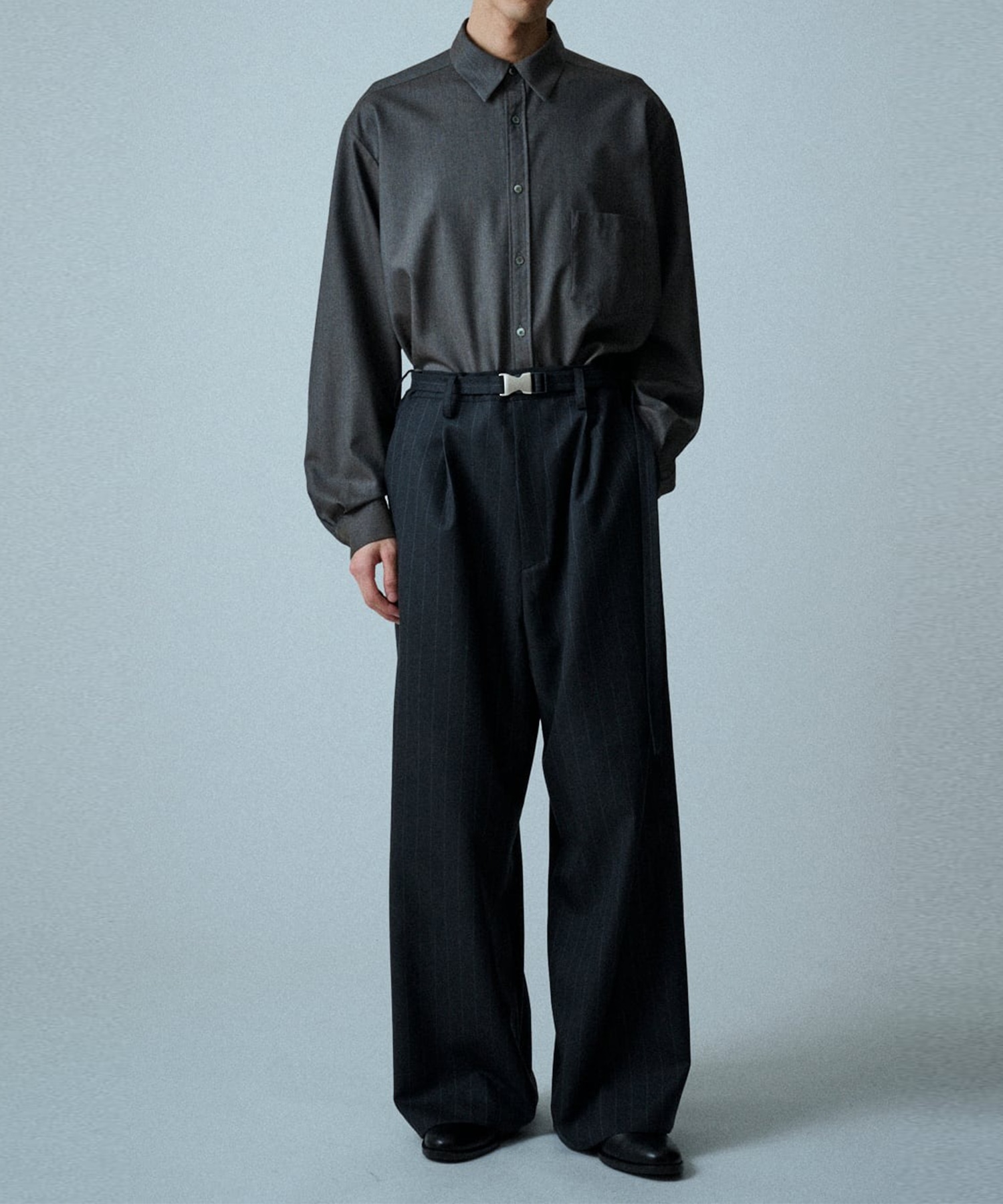 Belted Wide Straight PNT UJOH HOMME