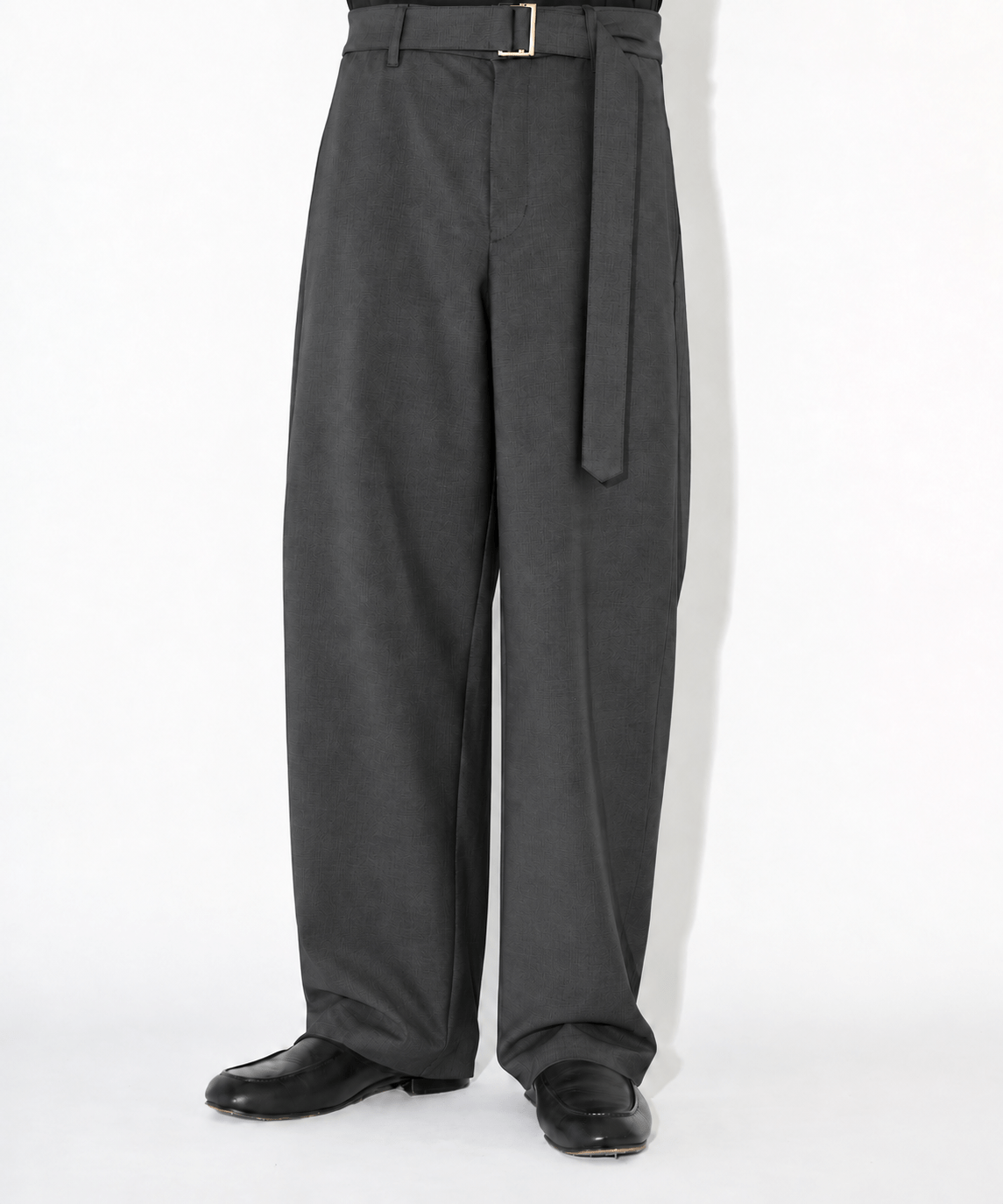 別注 Dry Gabardine Wide Pant with Long Belt CULLNI