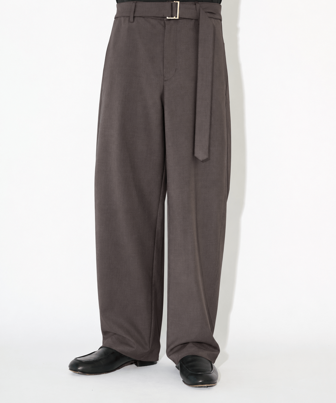 別注 Dry Gabardine Wide Pant with Long Belt CULLNI