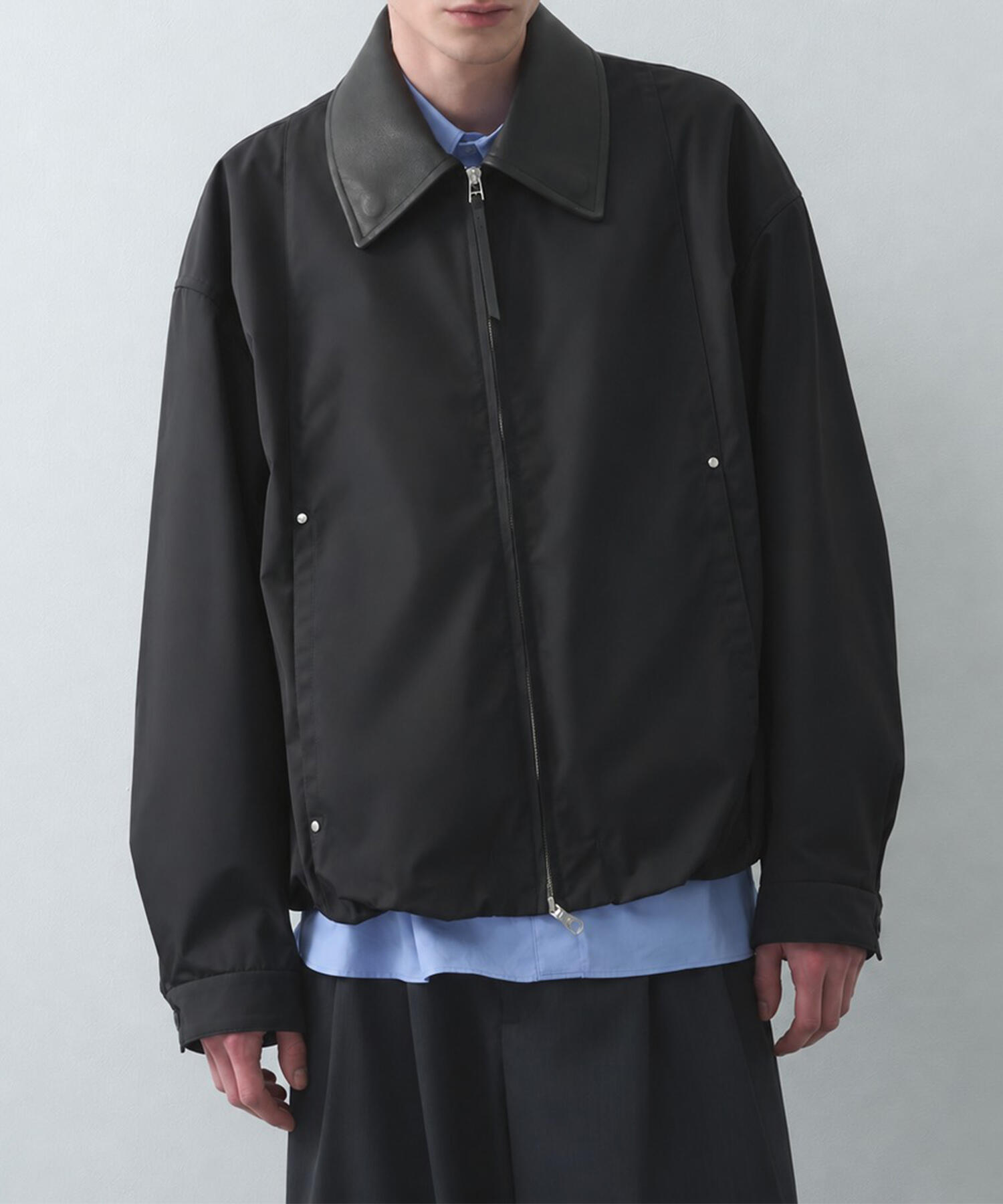 Leather collar Balloon Blouson STUDIOUS