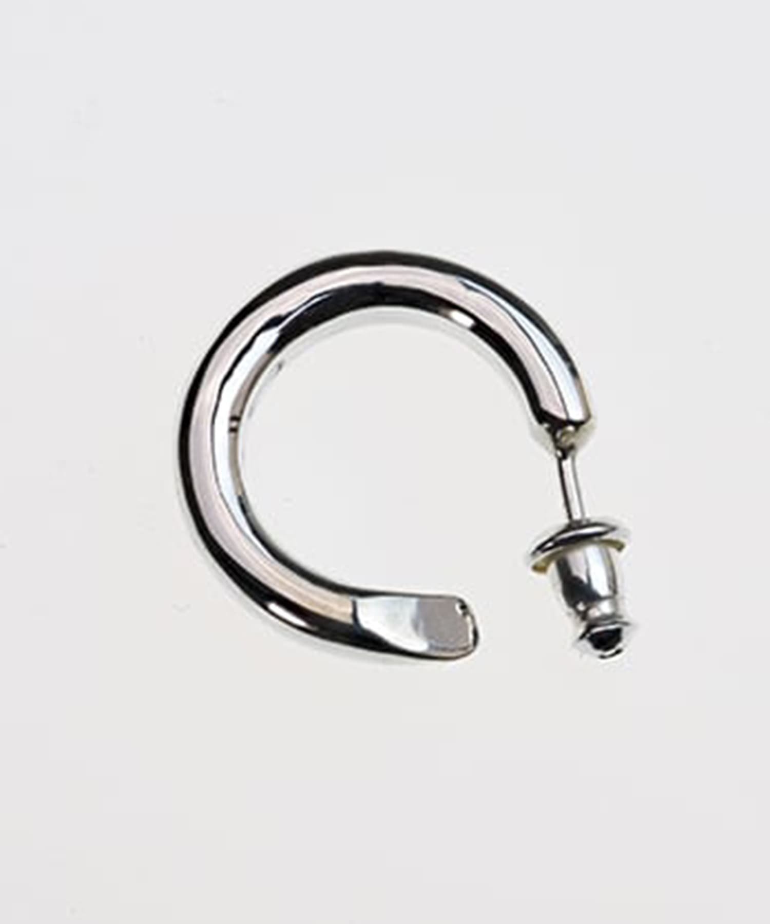 PI-002 Round earring (Small)　線径3.5mm (左耳用) WAKAN SILVER SMITH