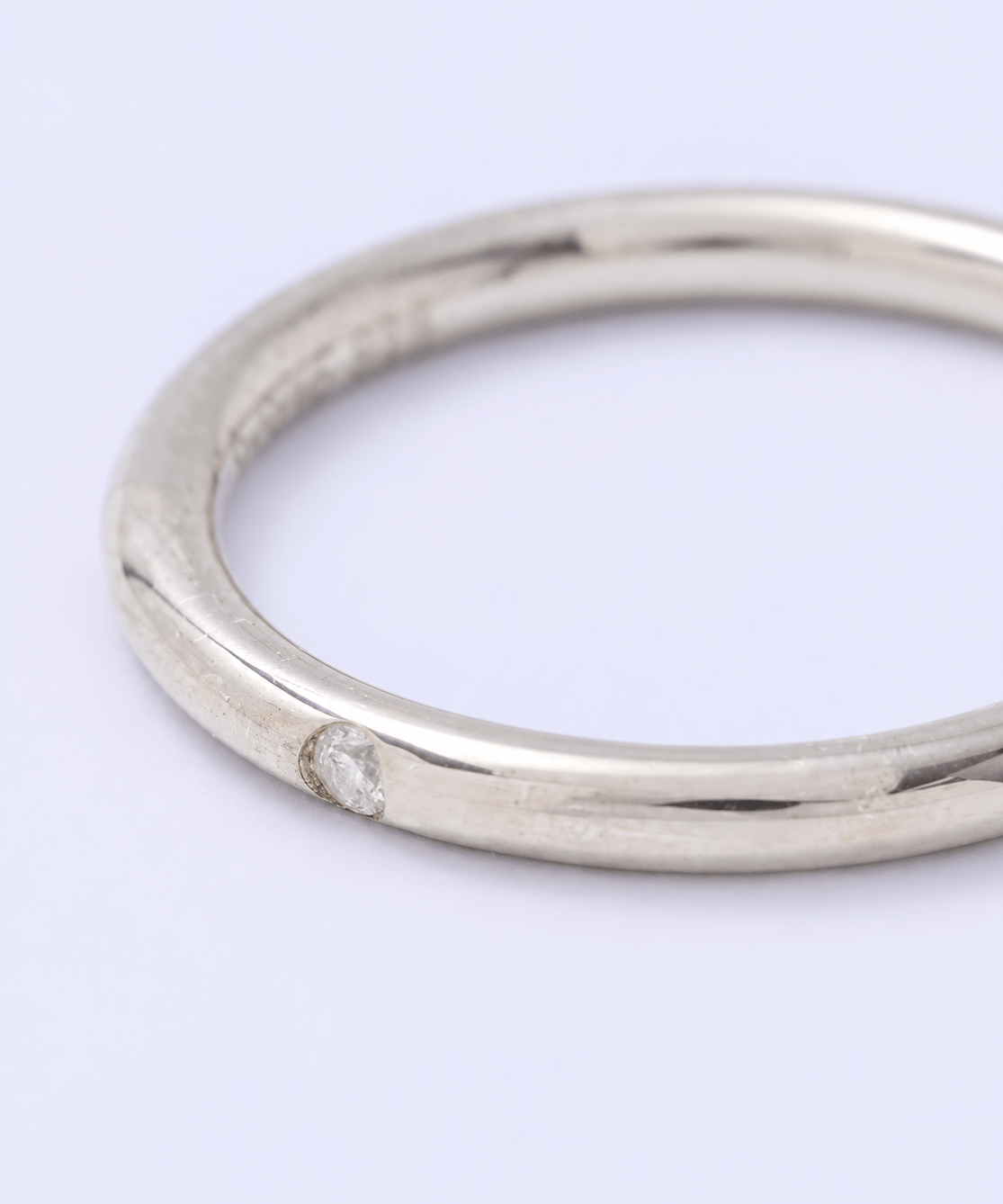 BASIC RING W/ STONE SLV/CLR SHRINE