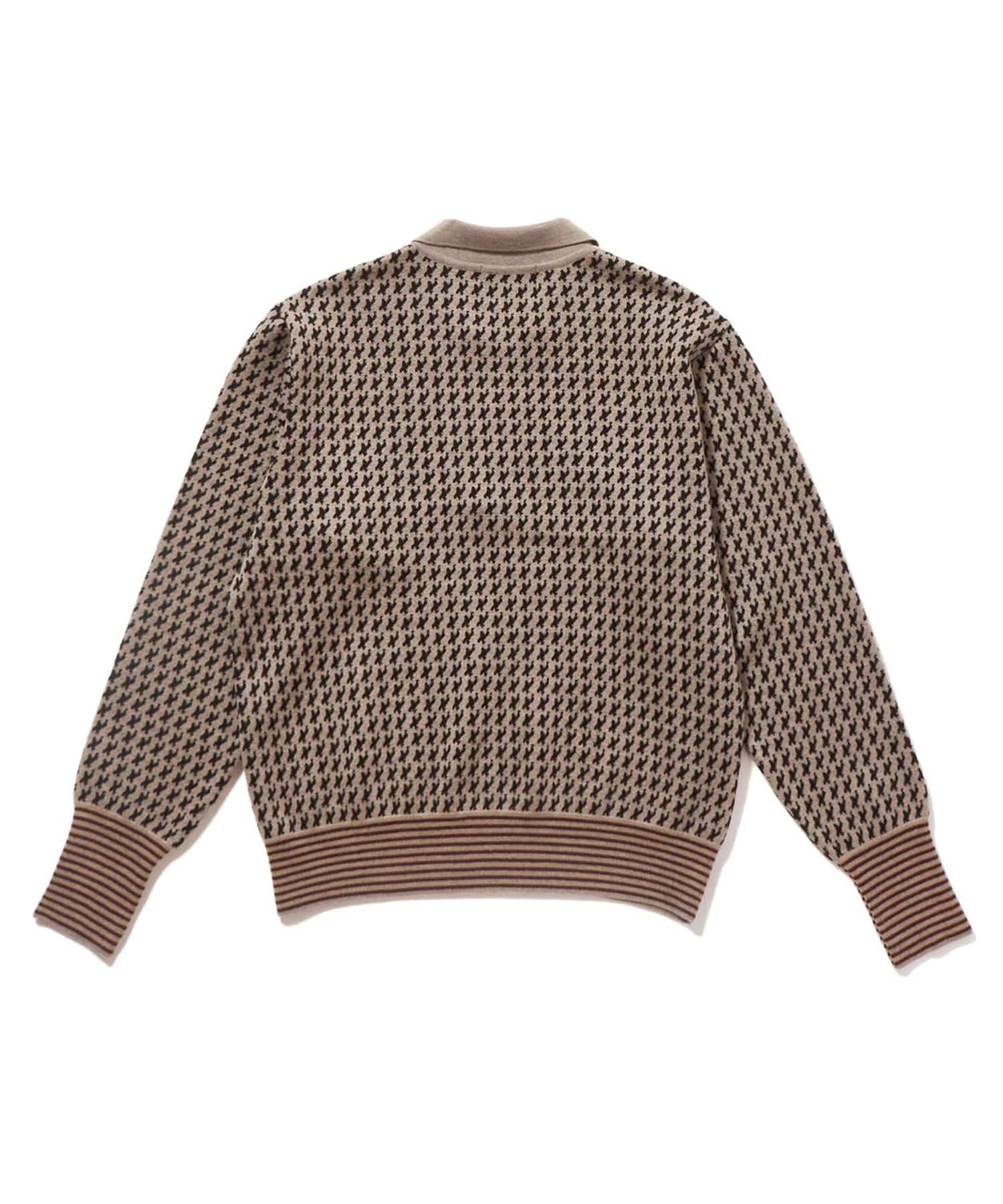 JACQUARD KNIT POLO SUGARHILL