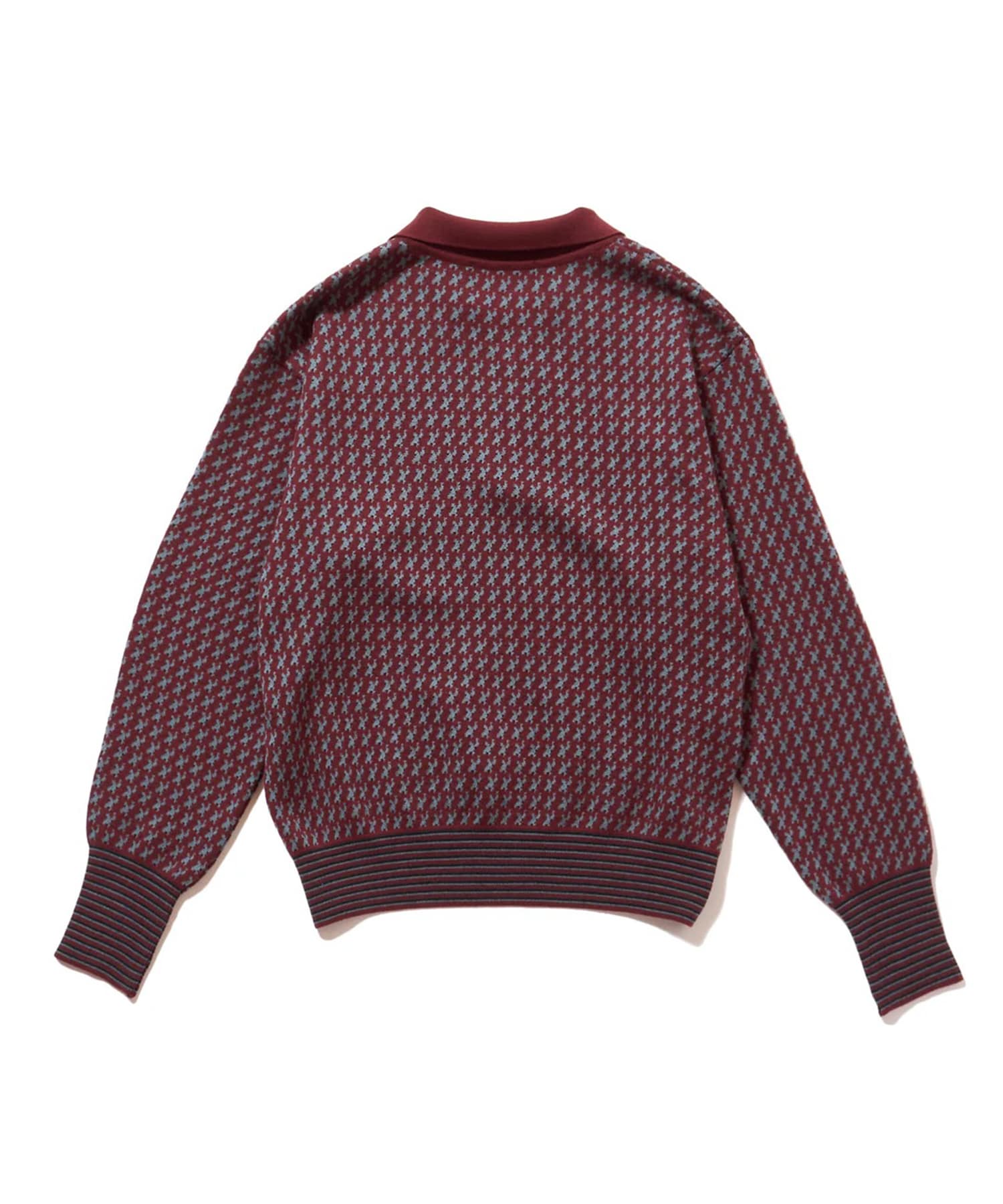 JACQUARD KNIT POLO SUGARHILL