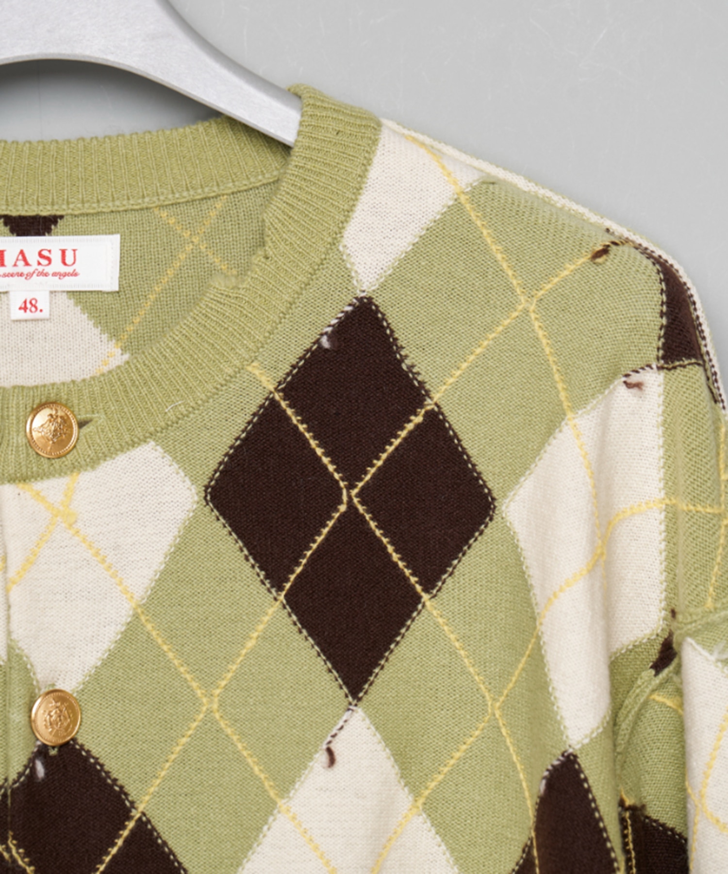 DIAMOND SCRAPED CARDIGAN MASU